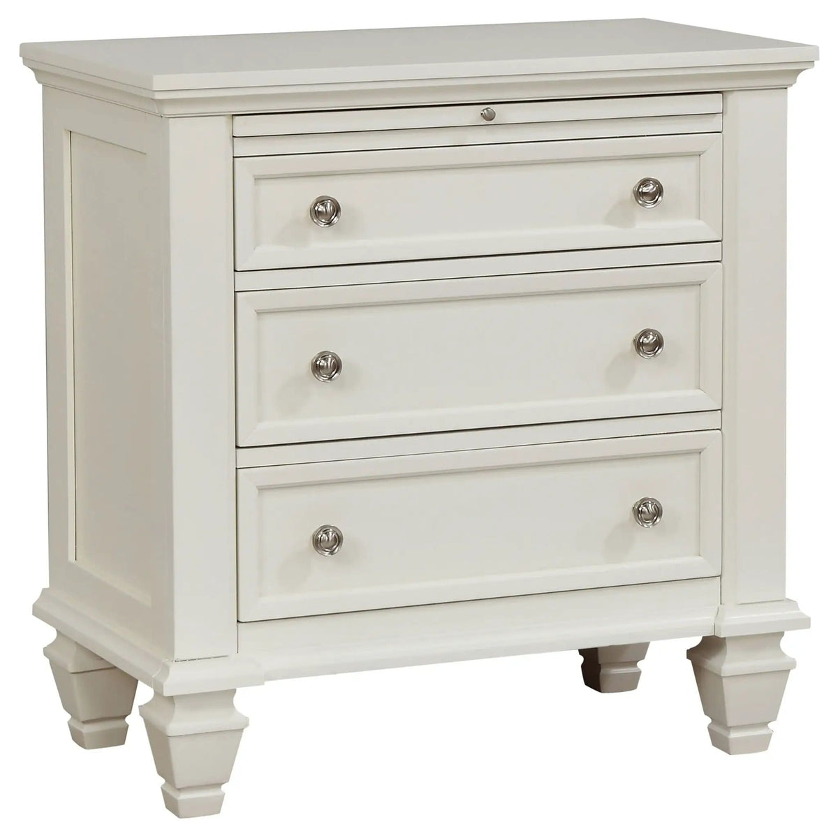 Sandy Beach 5-piece Eastern King Bedroom Set Cream | 5-Piece Set | Engineered Wood | White