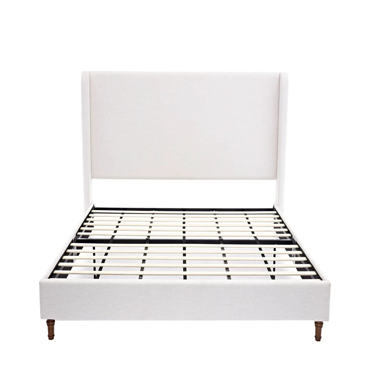 Harper Tall Headboard Upholstered Bed | Elegant Simplicity | No Box Spring Needed | 54 Inch Height