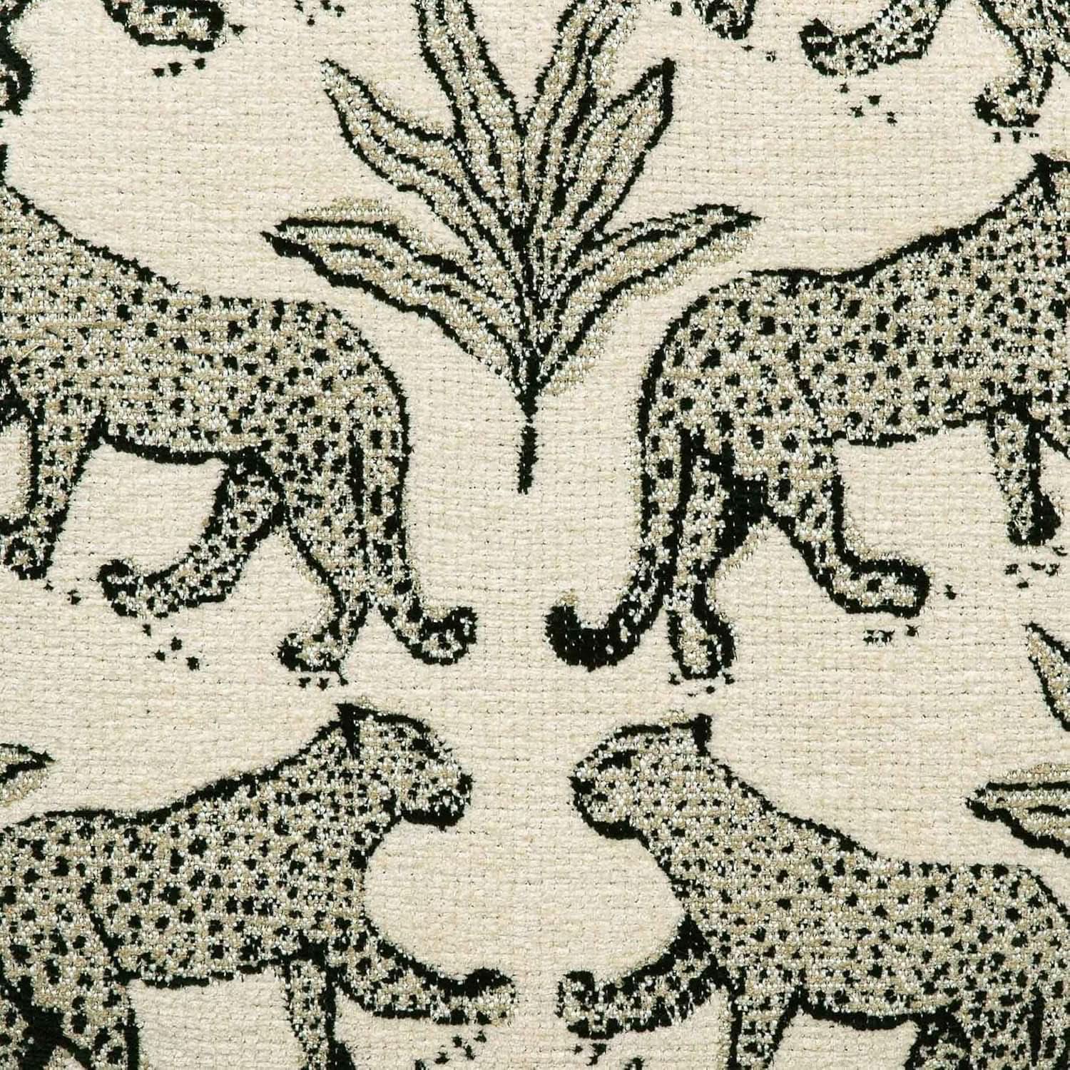 Dex Taupe Leopard Jacquard Ottoman Fully Assembled from PriceLows™