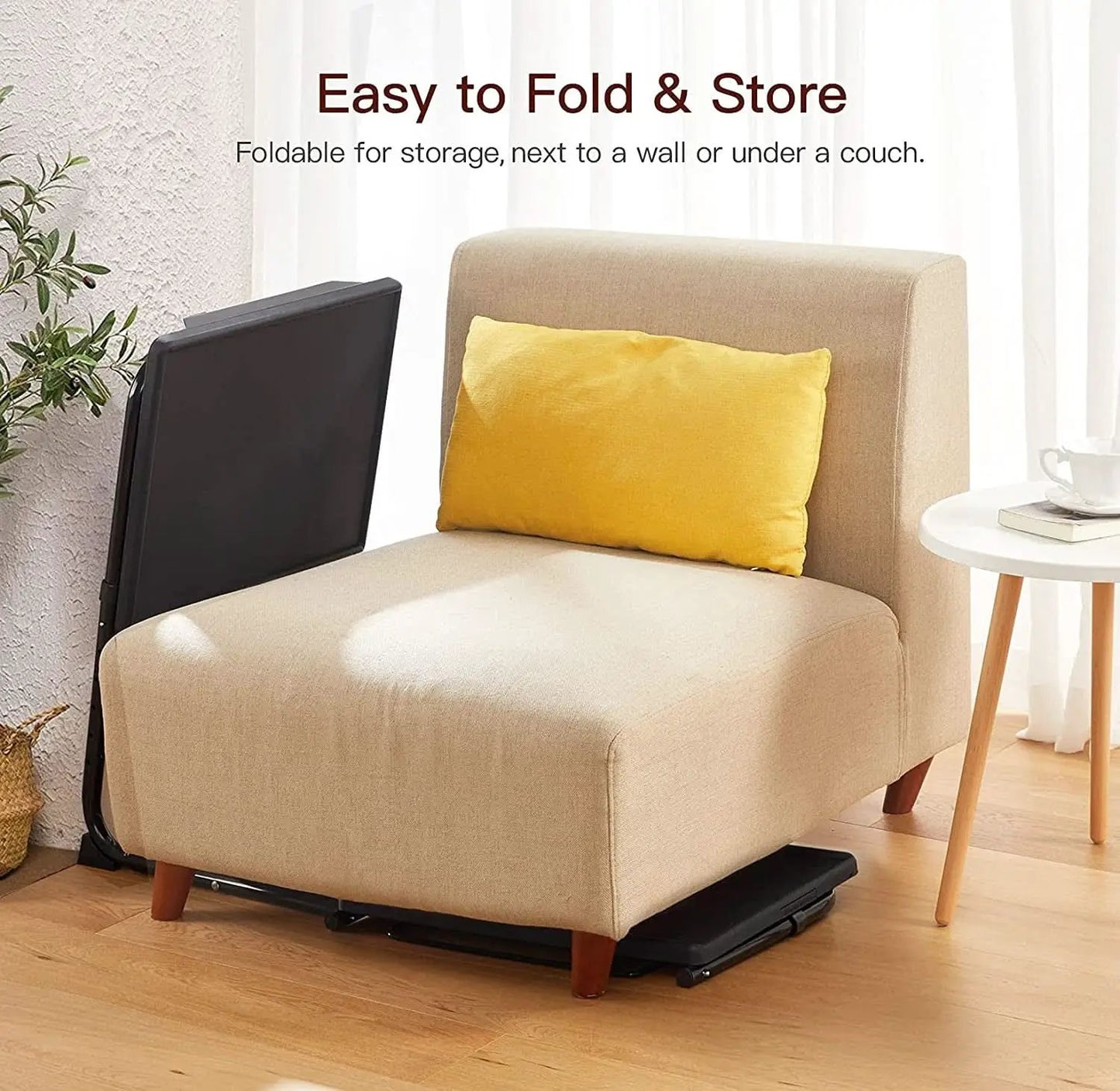Adjustable TV Tray Table With 6 Height Settings And 3 Tilt Angles Black from PriceLows™