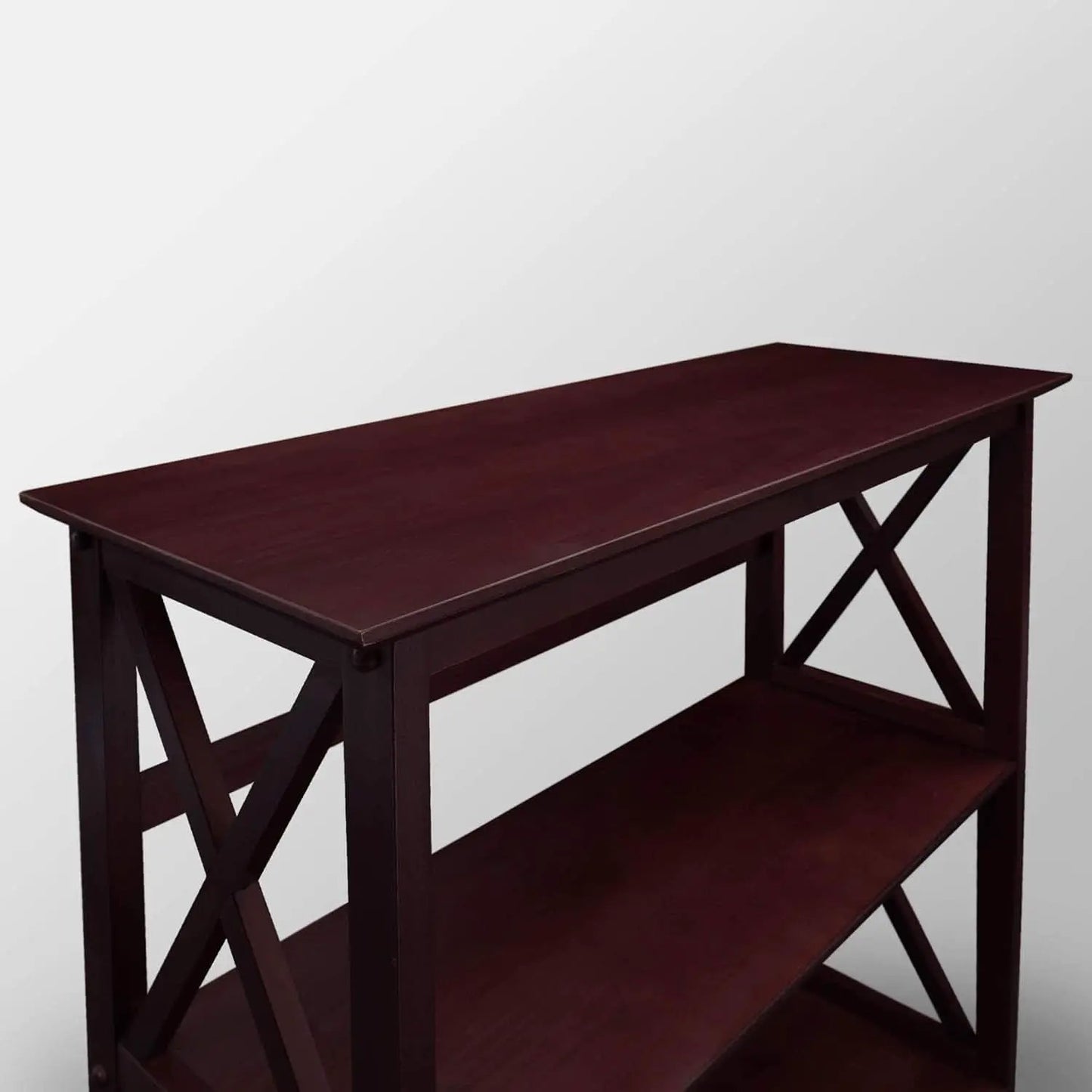Three-Shelf Solid Wood Bookcase For Home Office Storage from PriceLows™