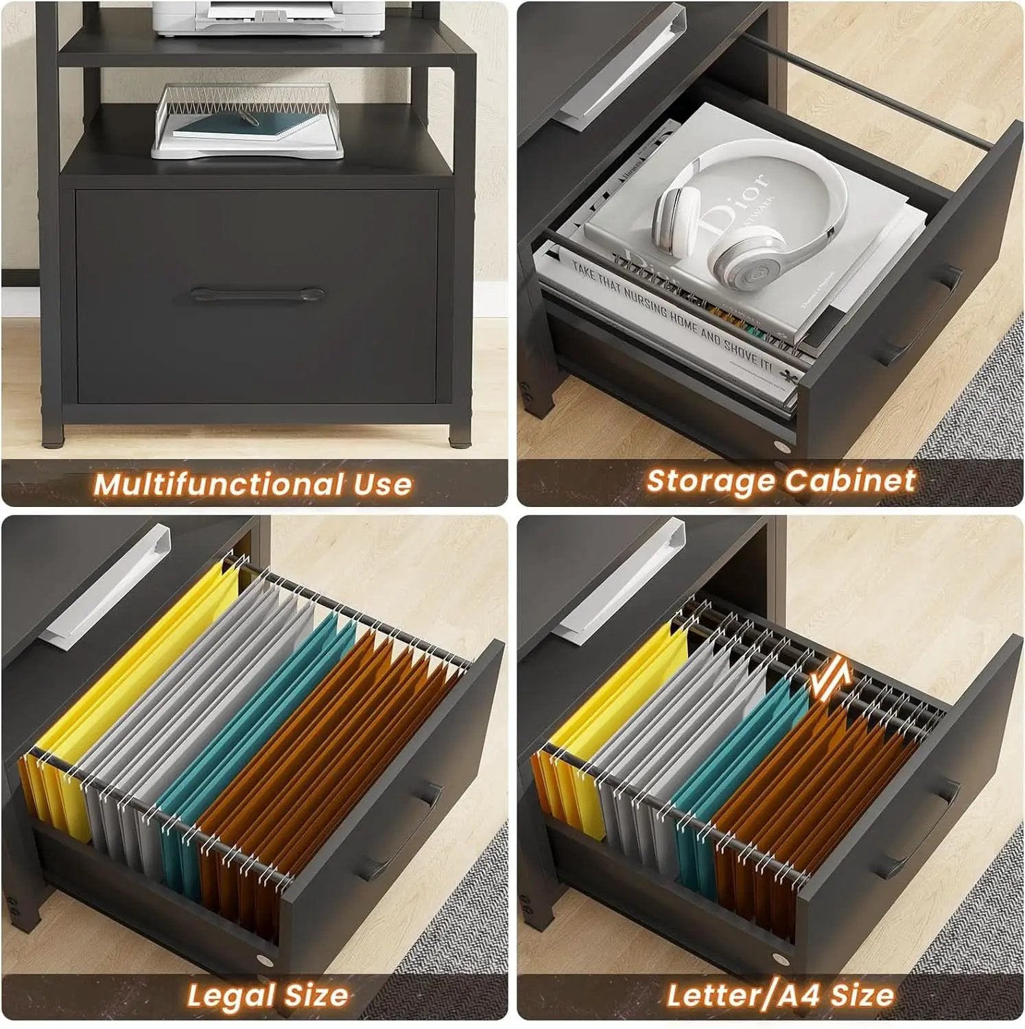 66 Inch Computer Desk 5 Drawers For Home Office Workspace from PriceLows™