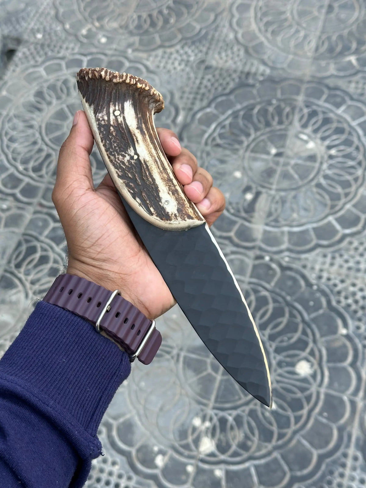 Hand forged steel hunting knife | Steel | Hunting & Survival Knife | Home