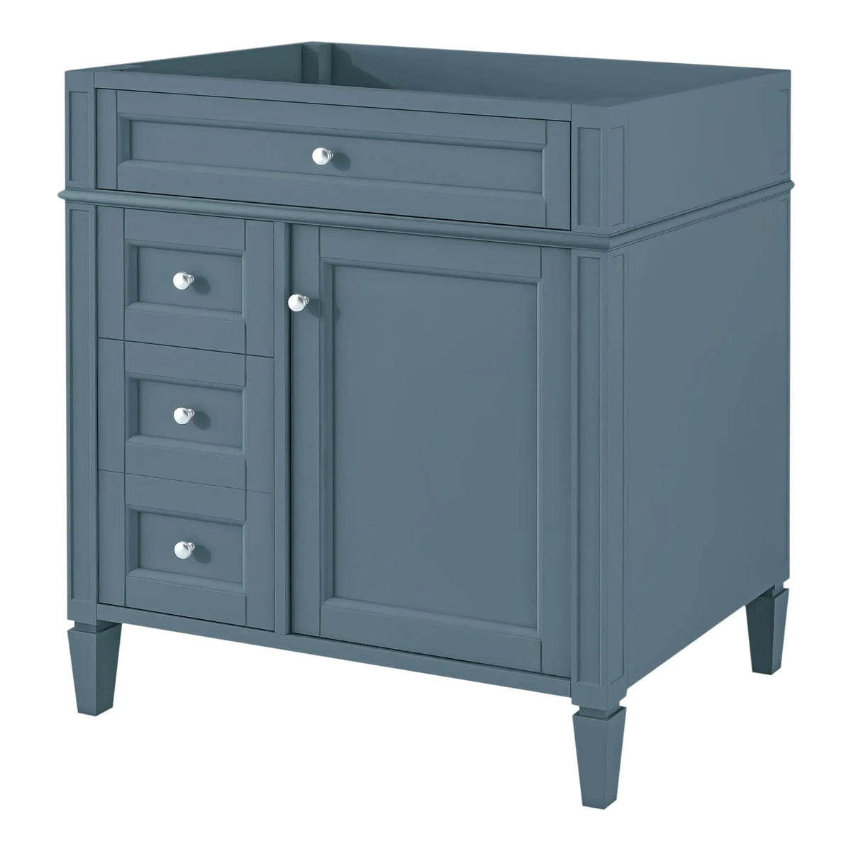 Bathroom Vanity | 3 Drawers | Blue Finish | Tip Out