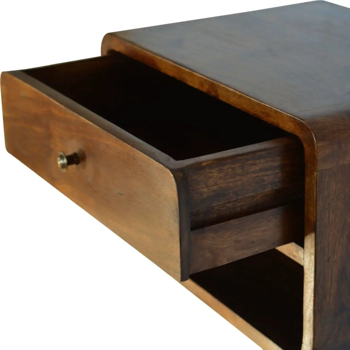 Curve Upper Slot Floating Nightstand | 6 Pieces | Bedroom Furniture | Bedroom