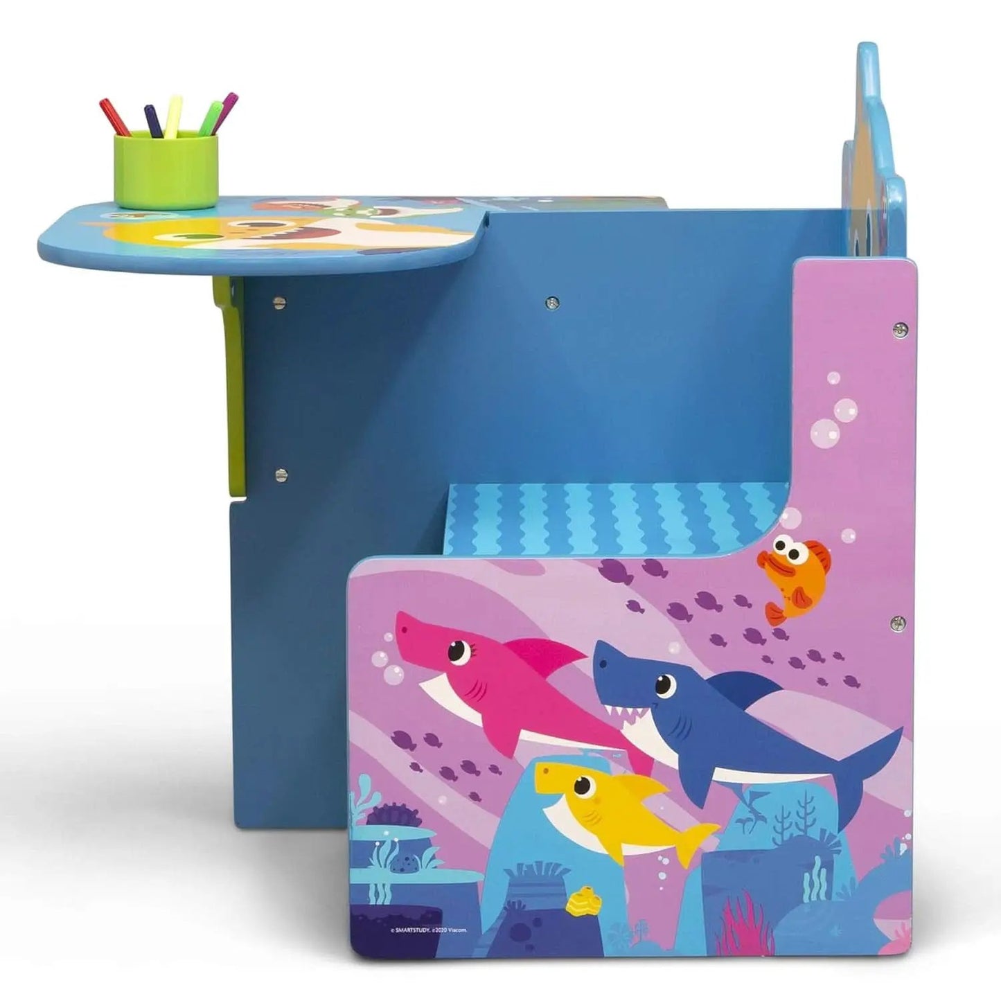 Baby Shark Kids Desk Chair With Storage Bin For Learning from PriceLows™