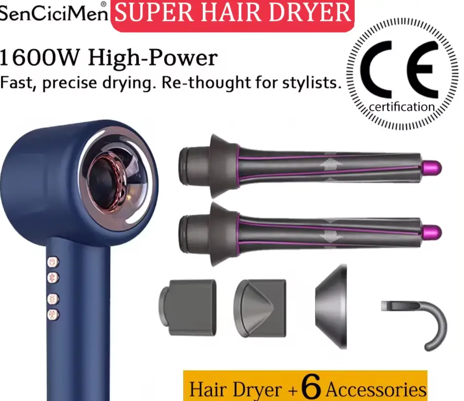 Leafless Hair Dryer | Negative Ion | Brushless Motor | Thermostatic Control