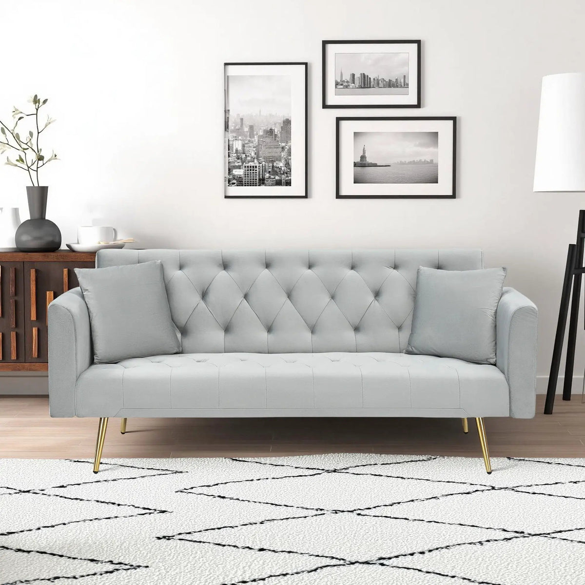 Convertible Folding Sofa Bed | Double Size | Small Space Design | Living Room Futon
