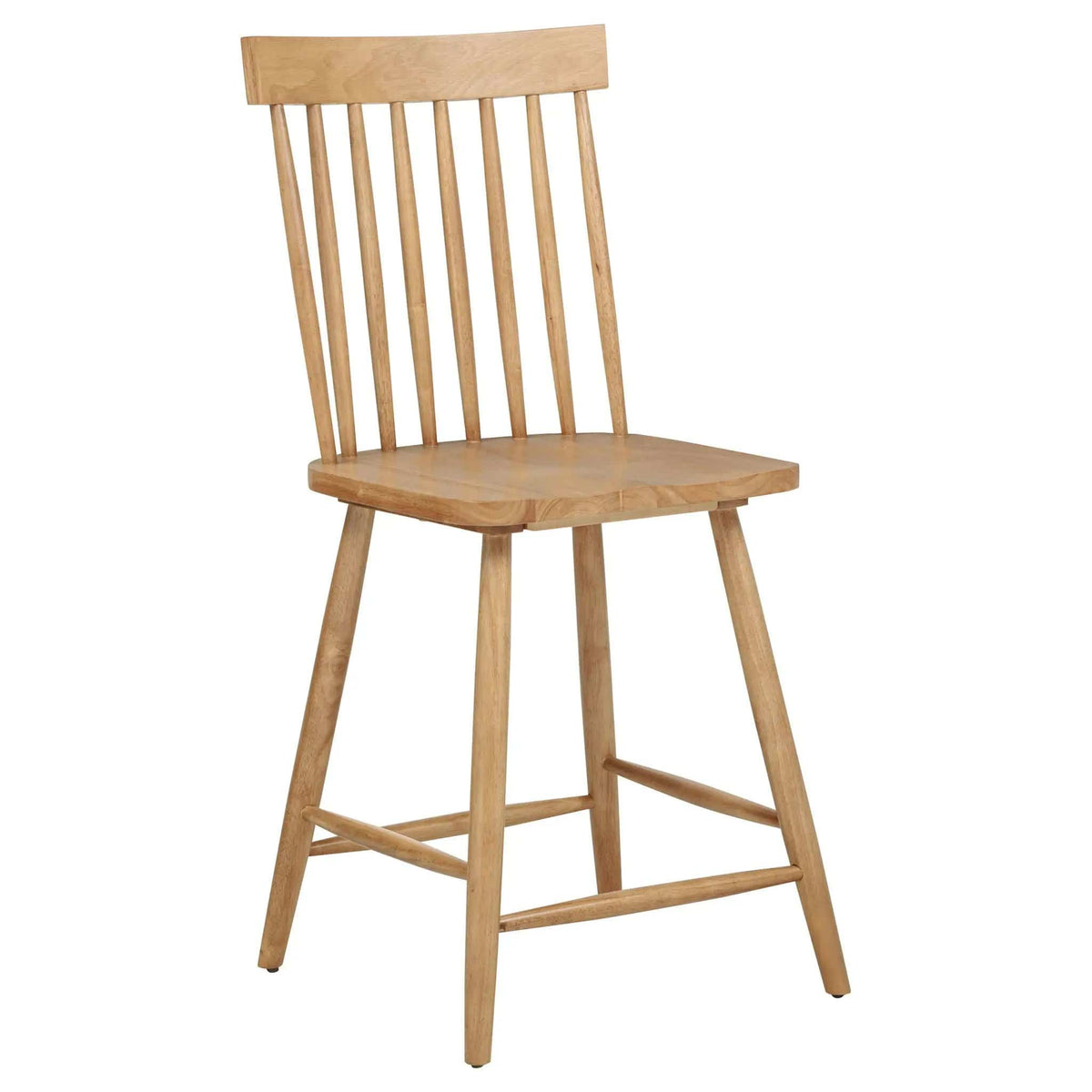 Andrews Windsor Counter Height Dining Side Chair Light Ash (Set of 2) Counter Height | 19 x 22.75 x 43.25 in | Rubberwood & Veneer | Dining Room