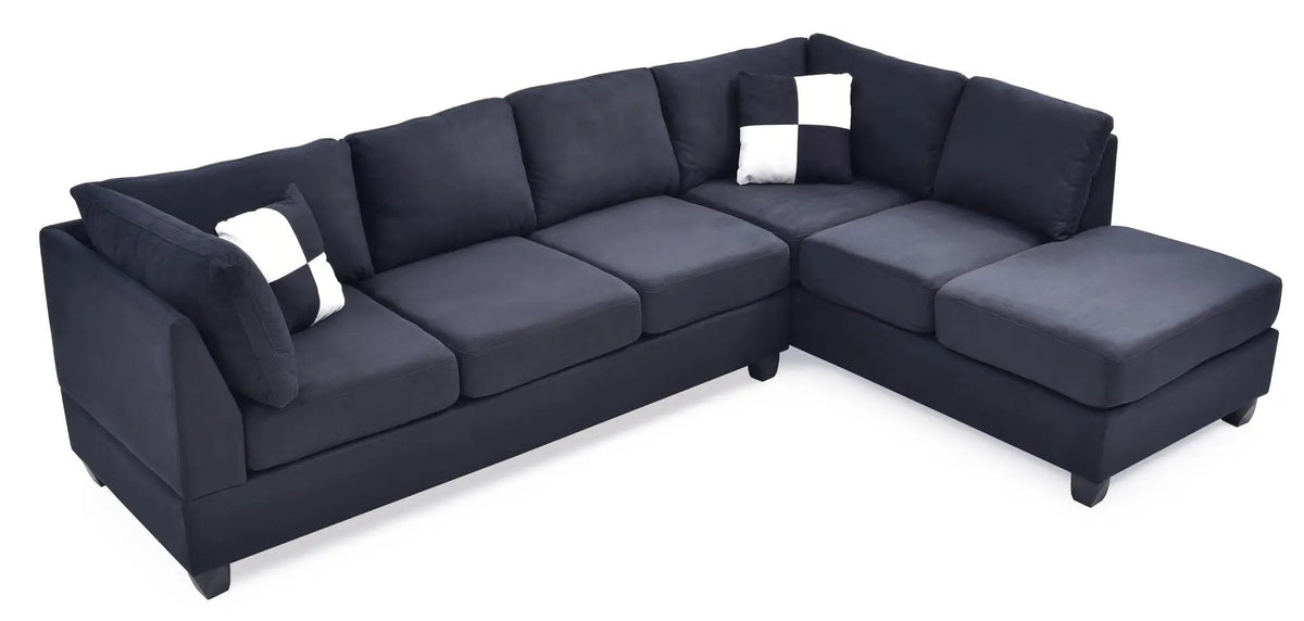 Malone Comfort Sectional | Pocketed Coil And Foam Seating | Removable Backs | 111 Inch Length