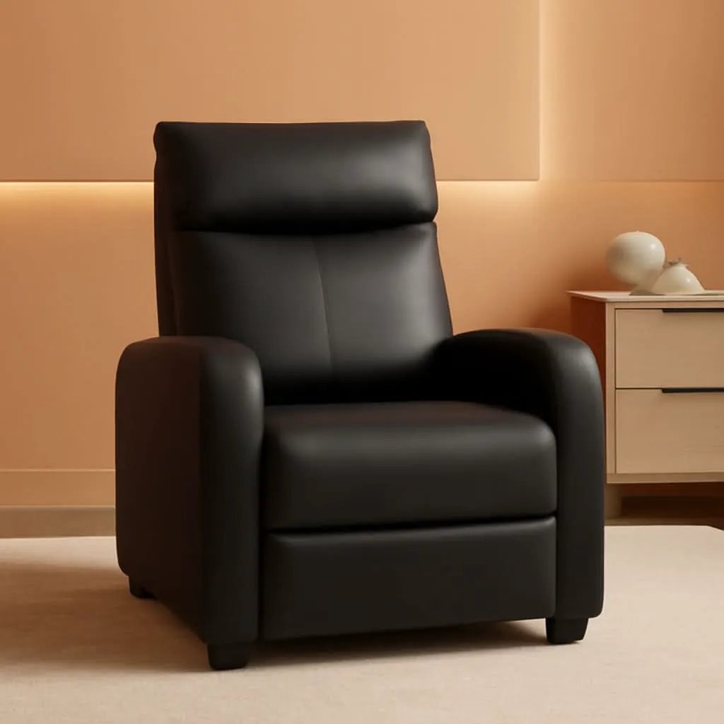 PU Leather Recliner Chair For Home Theater Ergonomic Build from PriceLows™