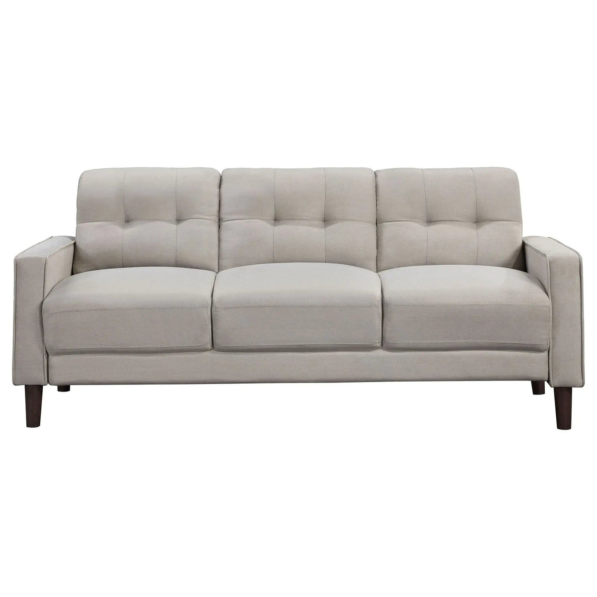 Bowen 2-piece Upholstered Track Arm Tufted Sofa Set | 2-Piece Set | Fabric | Beige
