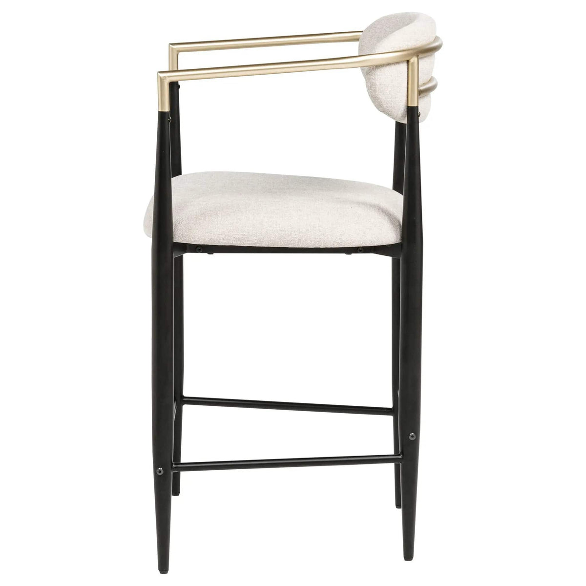 Tina Fabric Upholstered Counter Chair Beige (Set of 2) Counter Height (24"-27") | 22 x 20.75 x 37.25 in | Linen & Fabric | Home