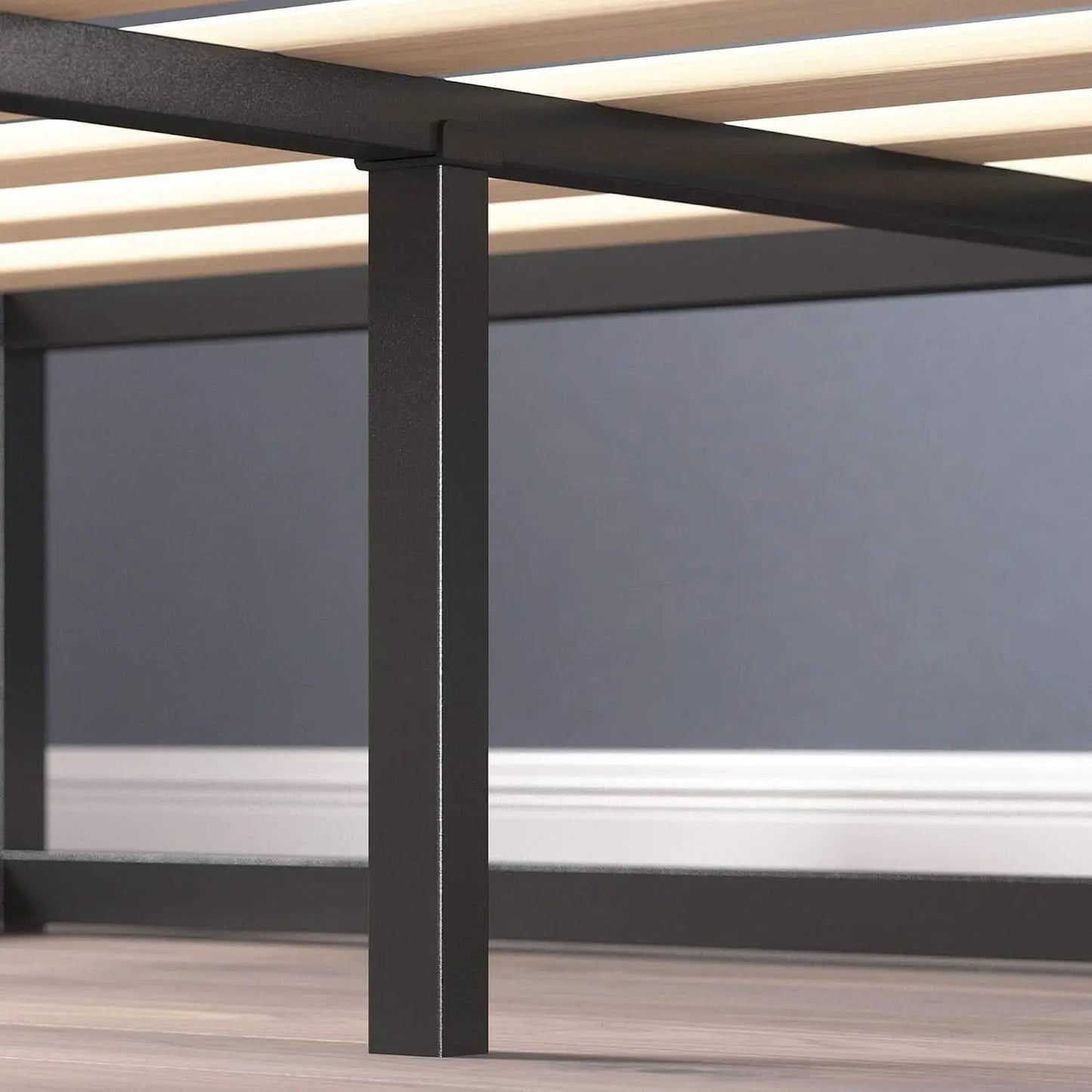 Full Size Platform Bed Frame No Box Spring Slats Included from PriceLows™