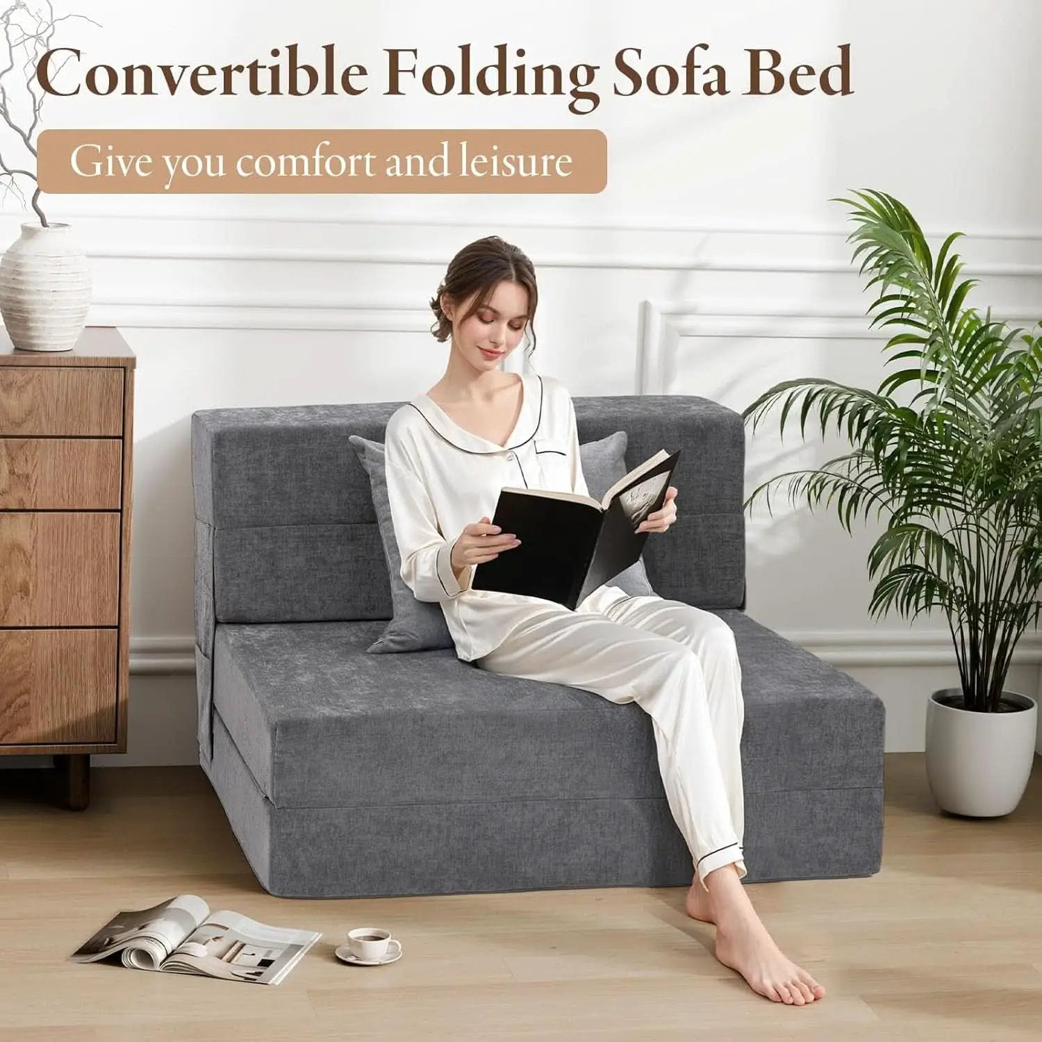 Twin Memory Foam Convertible Sofa Bed PremiumEdition from PriceLows™