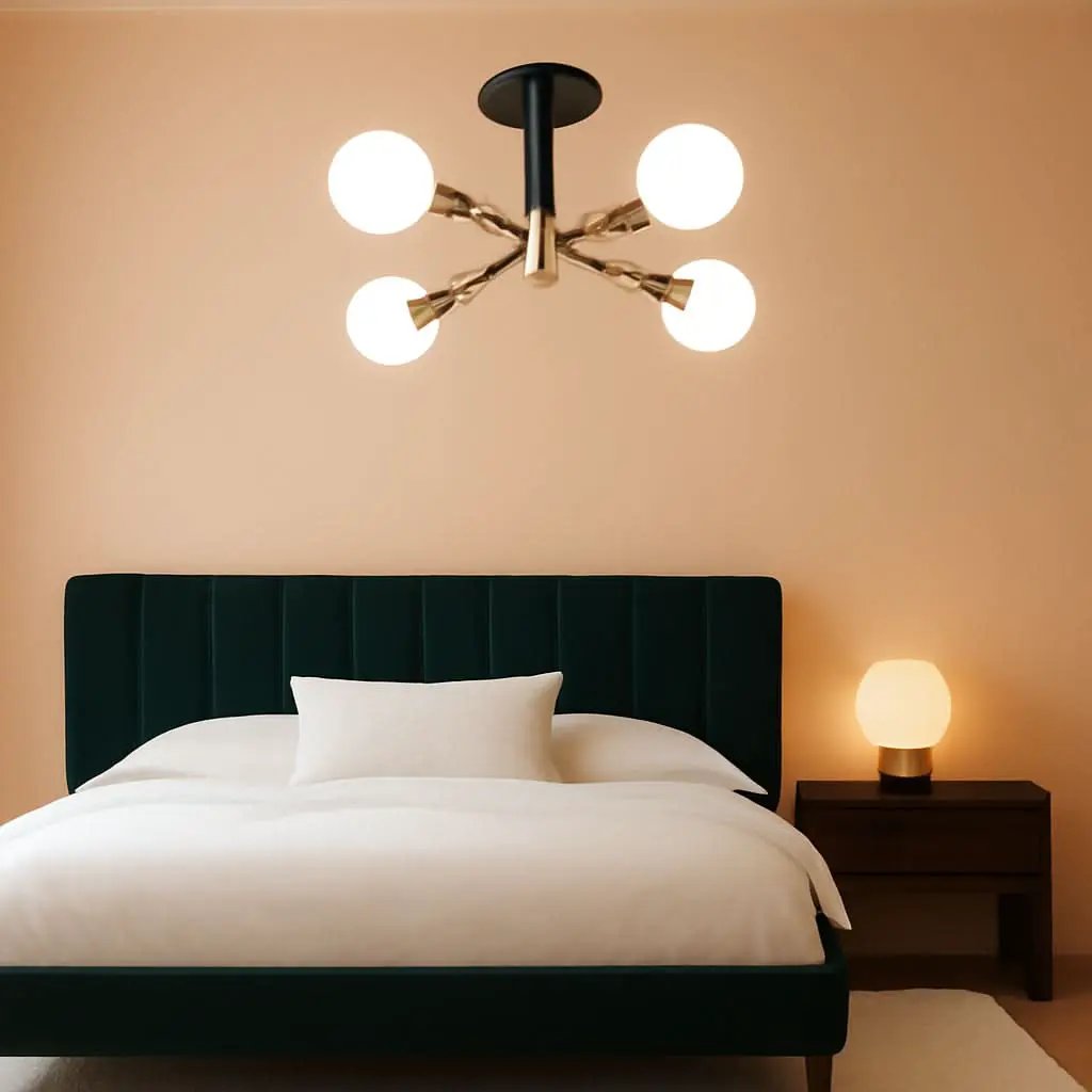 Black Gold Sputnik Chandelier Ceiling Light Modern from PriceLows™
