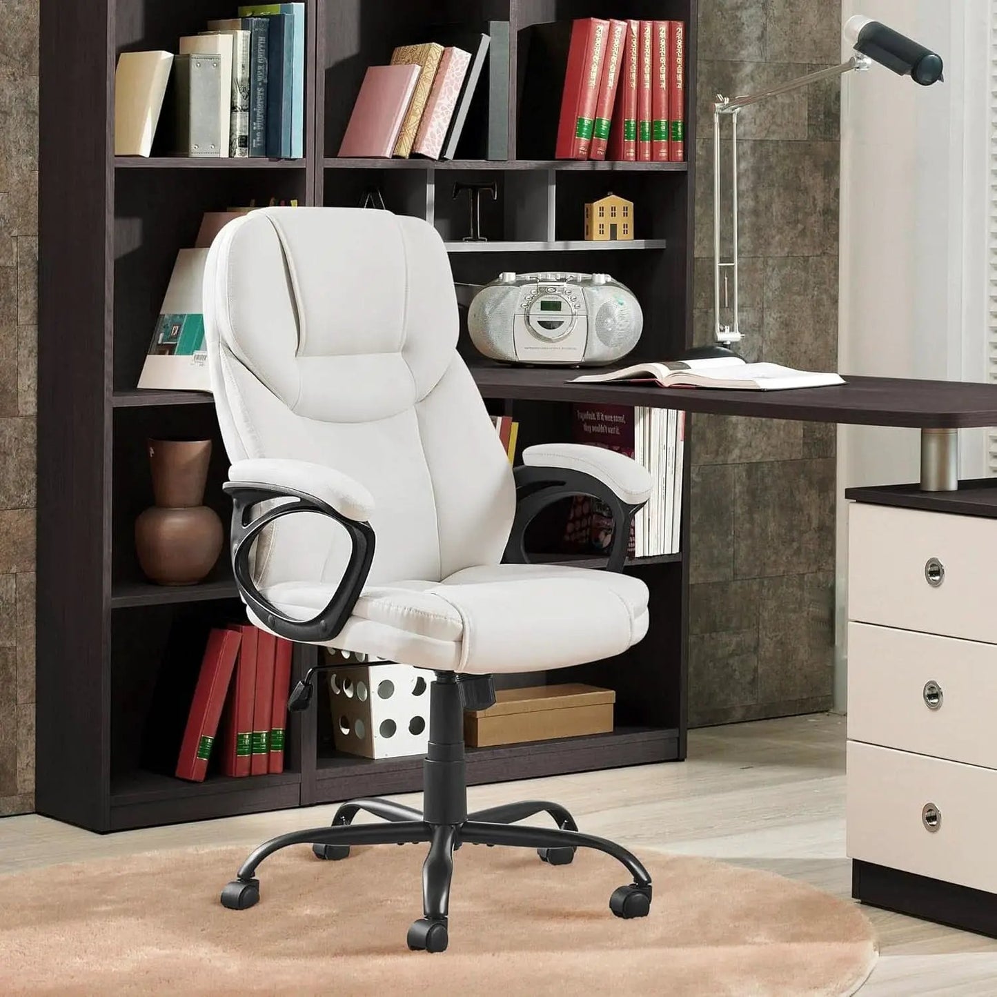 High Back Executive Chair White Ergonomic Office Chair from PriceLows™