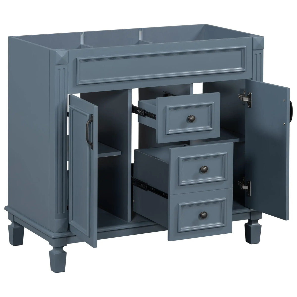 Bathroom Vanity Cabinet | 35.3 Inch Width | 2 Soft Closing Doors | 2 Drawers