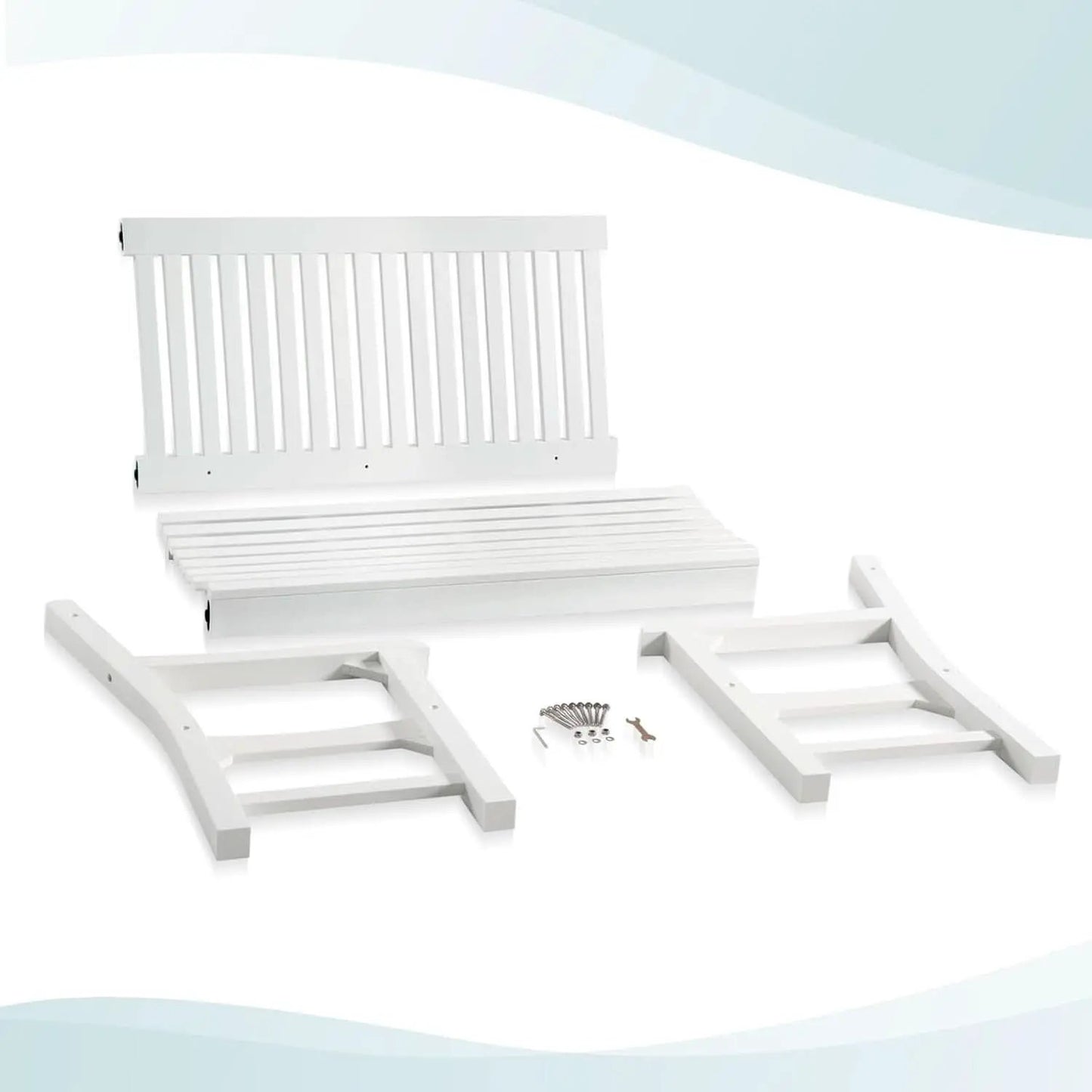 Two Person Weatherproof Poly Lumber Outdoor Bench Seating from PriceLows™
