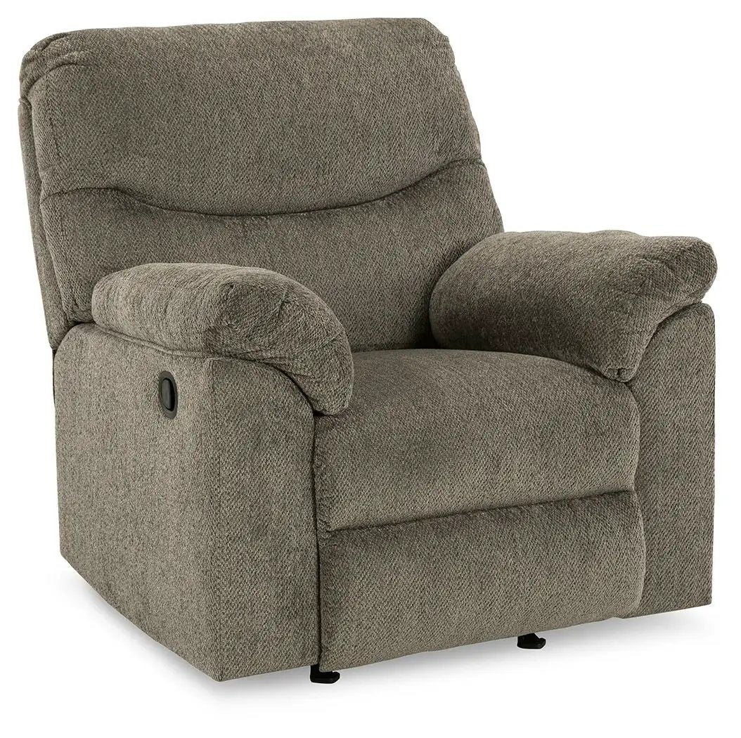 Alphons Rocker Recliner | Pull-Tab Reclining | Neutral Upholstery | Universal Appeal