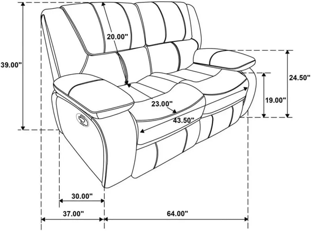Red Faux Leather Reclining Loveseat With Manual Recline from PriceLows™