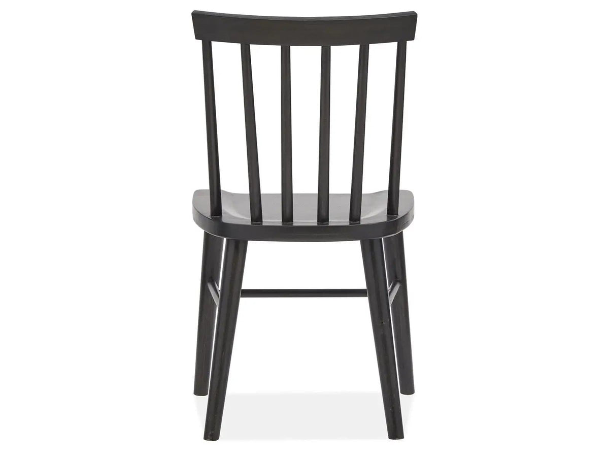 Lindon Dark Dining Side Chair (Set of 2) | 20.5 x 20 x 36 in | Oak Veneer & Metal | Coffee Bean