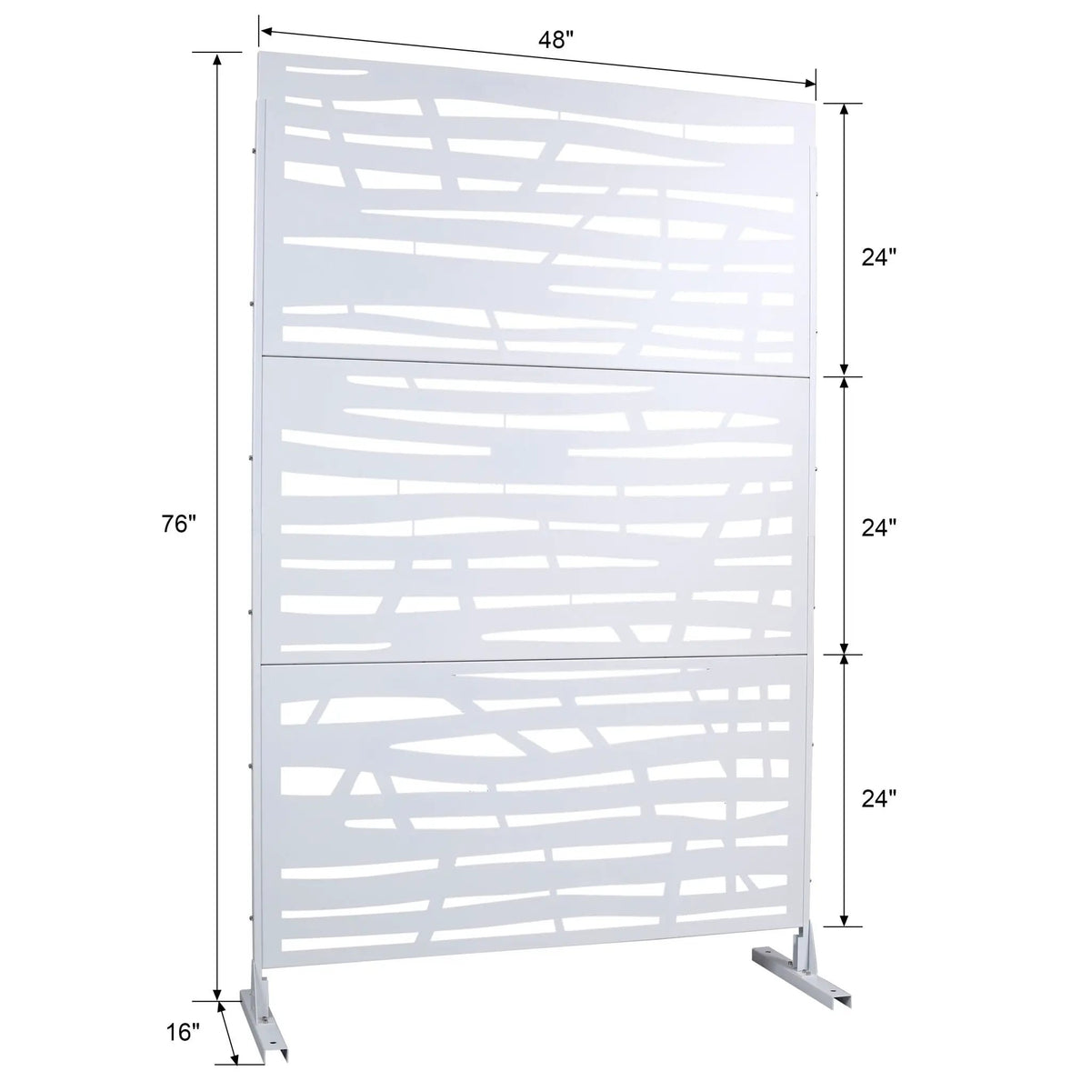 Metal Privacy Screen | Heavy Duty Room Divider | Indoor Outdoor Use