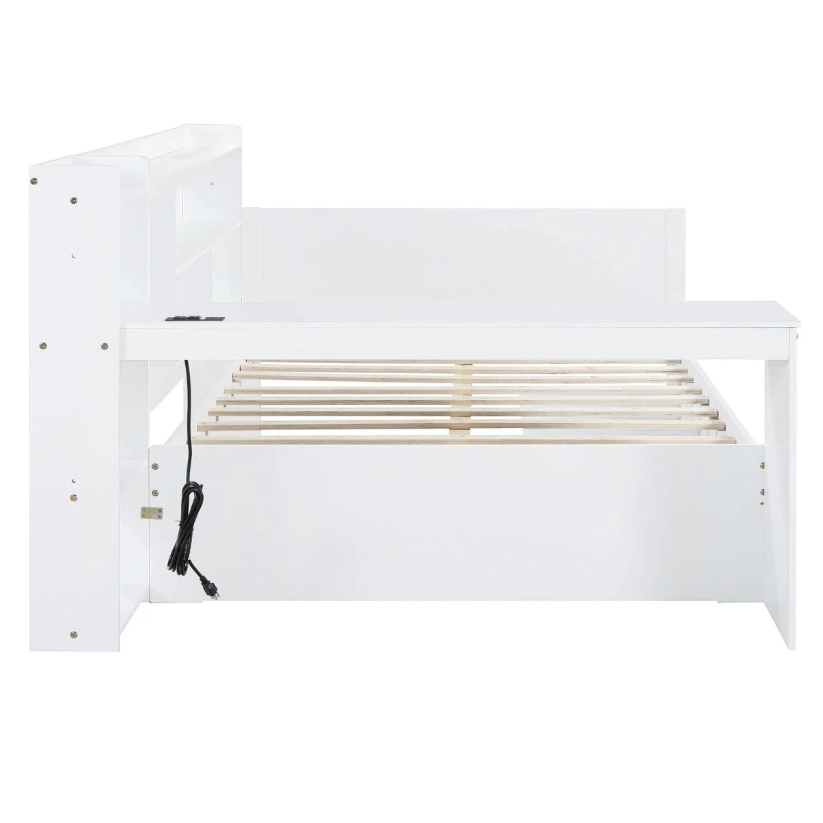 Pine Wood Daybed | 3 Drawers | USB Ports | Built-In Desk