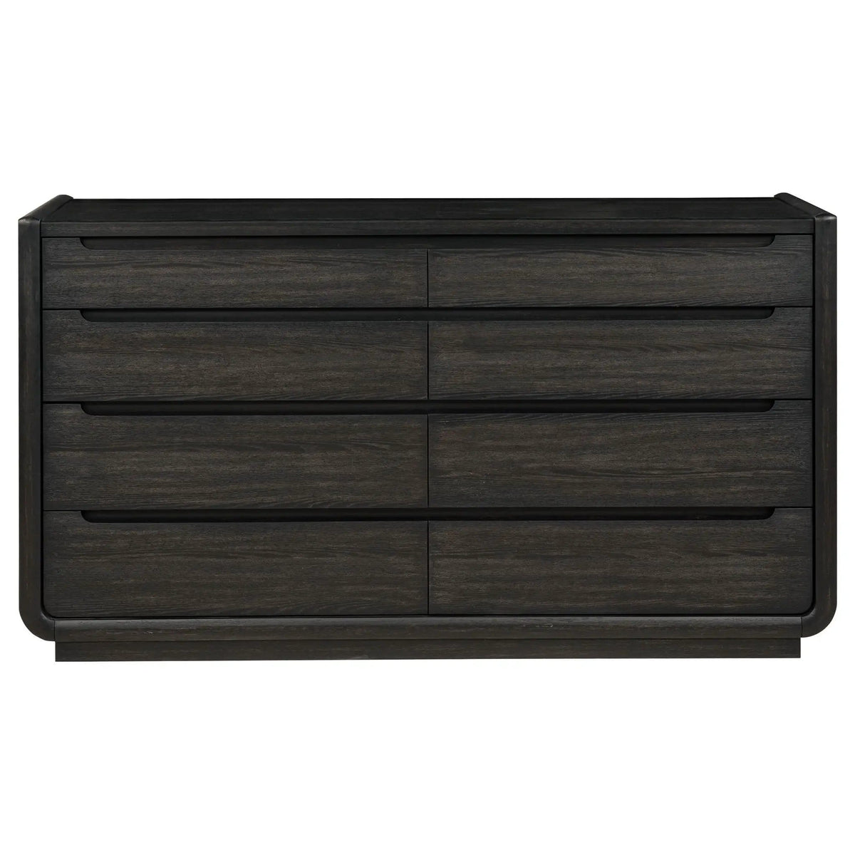Leandro 8-drawer Bedroom Dresser Cabinet Burnished | 66.25 x 19 x 36.5 in | 8-Drawer | Black