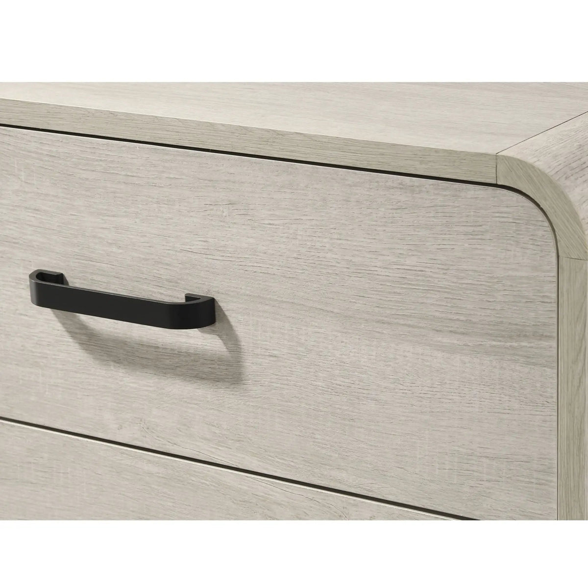 6 Drawer Dresser | Antique White | Rounded Edges | 59 Inch Width