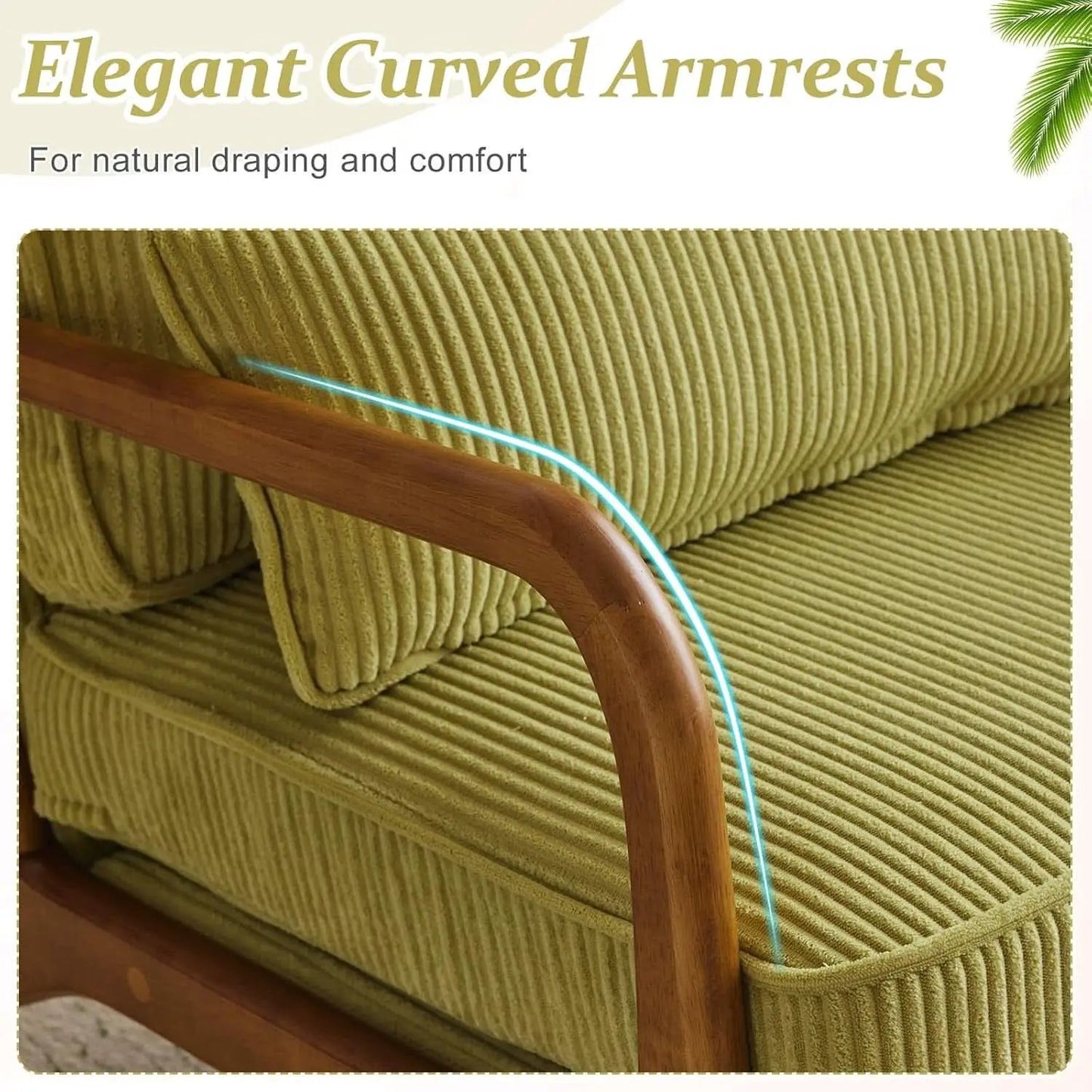 Nightshade Green Armchair With Lumbar Pillow Home Office from PriceLows™