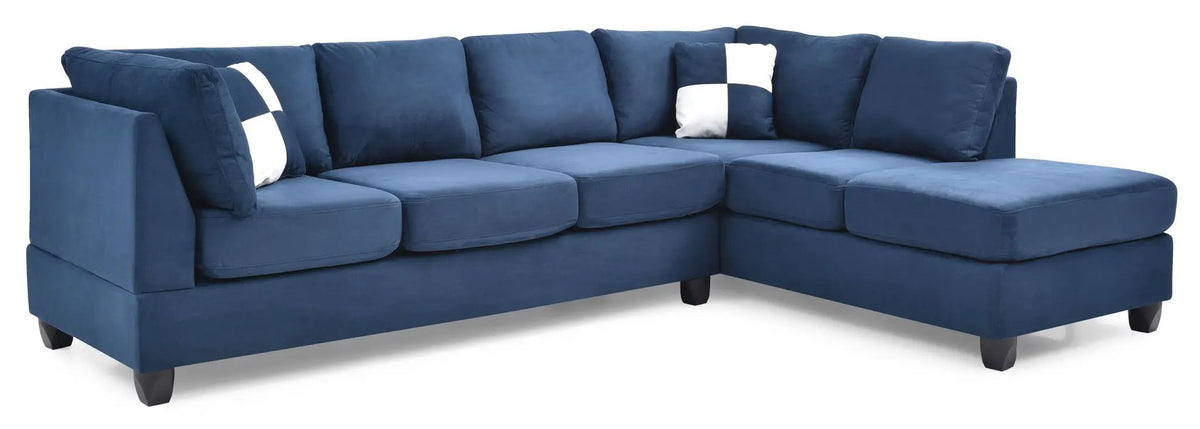 Malone Comfort Sectional | Pocketed Coil And Foam Seating | Removable Backs | 111 Inch Length