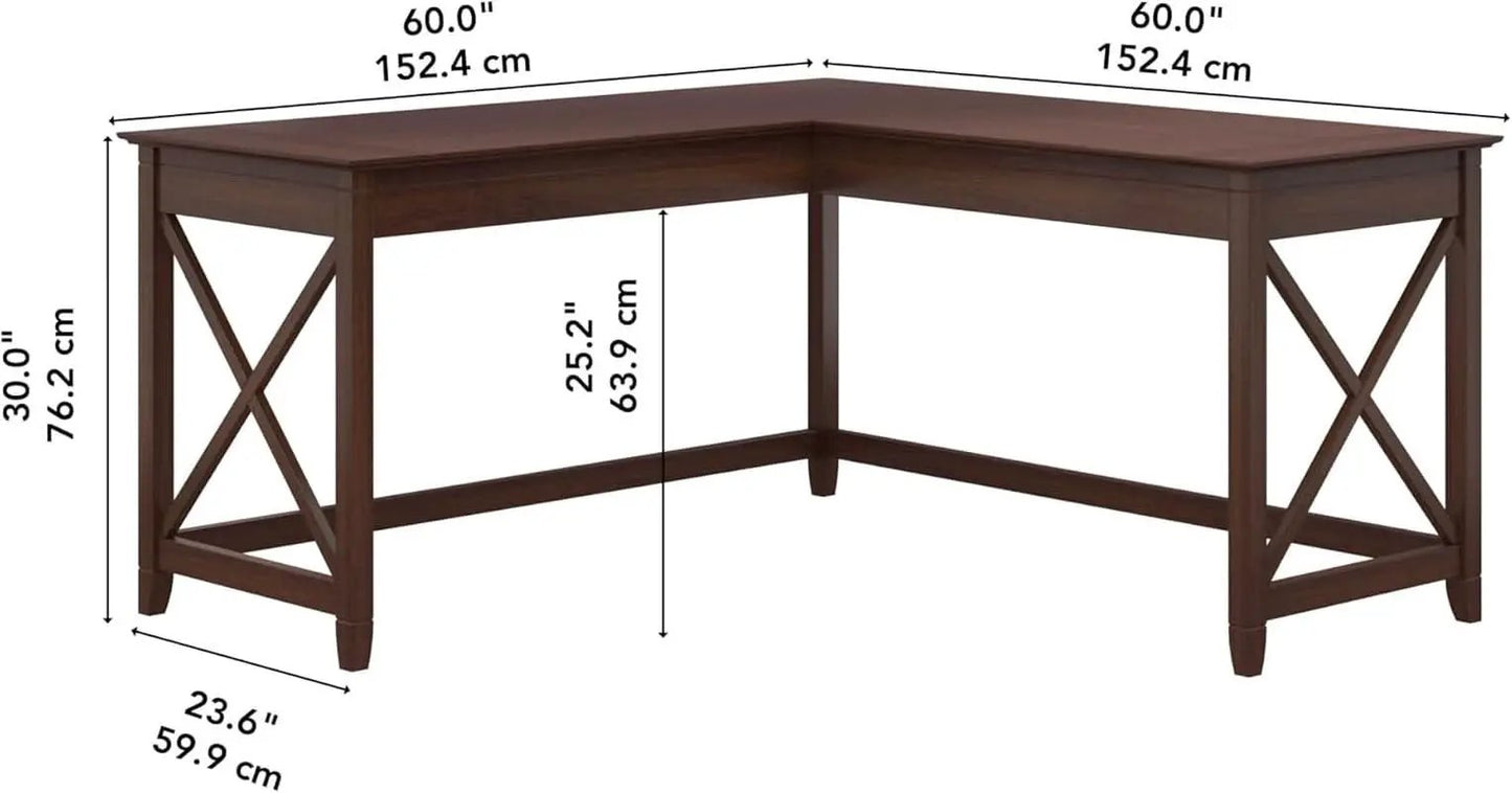 Key West 60W L Shaped Desk For Home Office Workspace from PriceLows™