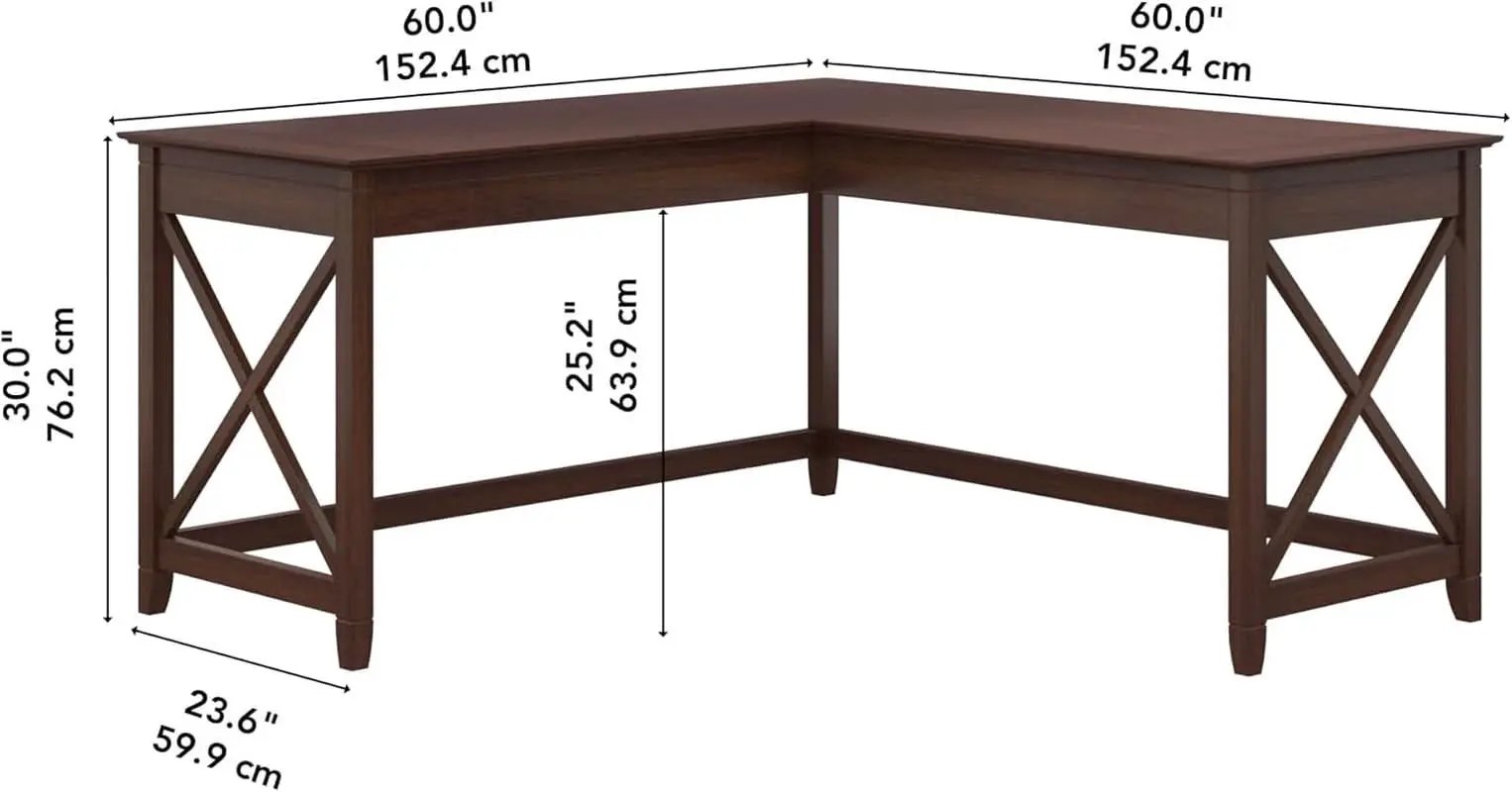 Key West 60W L Shaped Desk For Home Office Workspace from PriceLows™