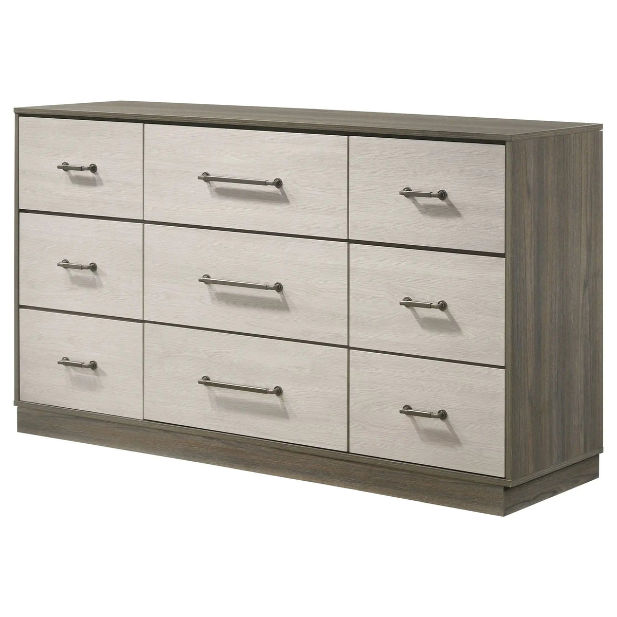 Fenwick 9-drawer Dresser Grey | 60.75 x 17.75 x 35 in | Veneer | Oak