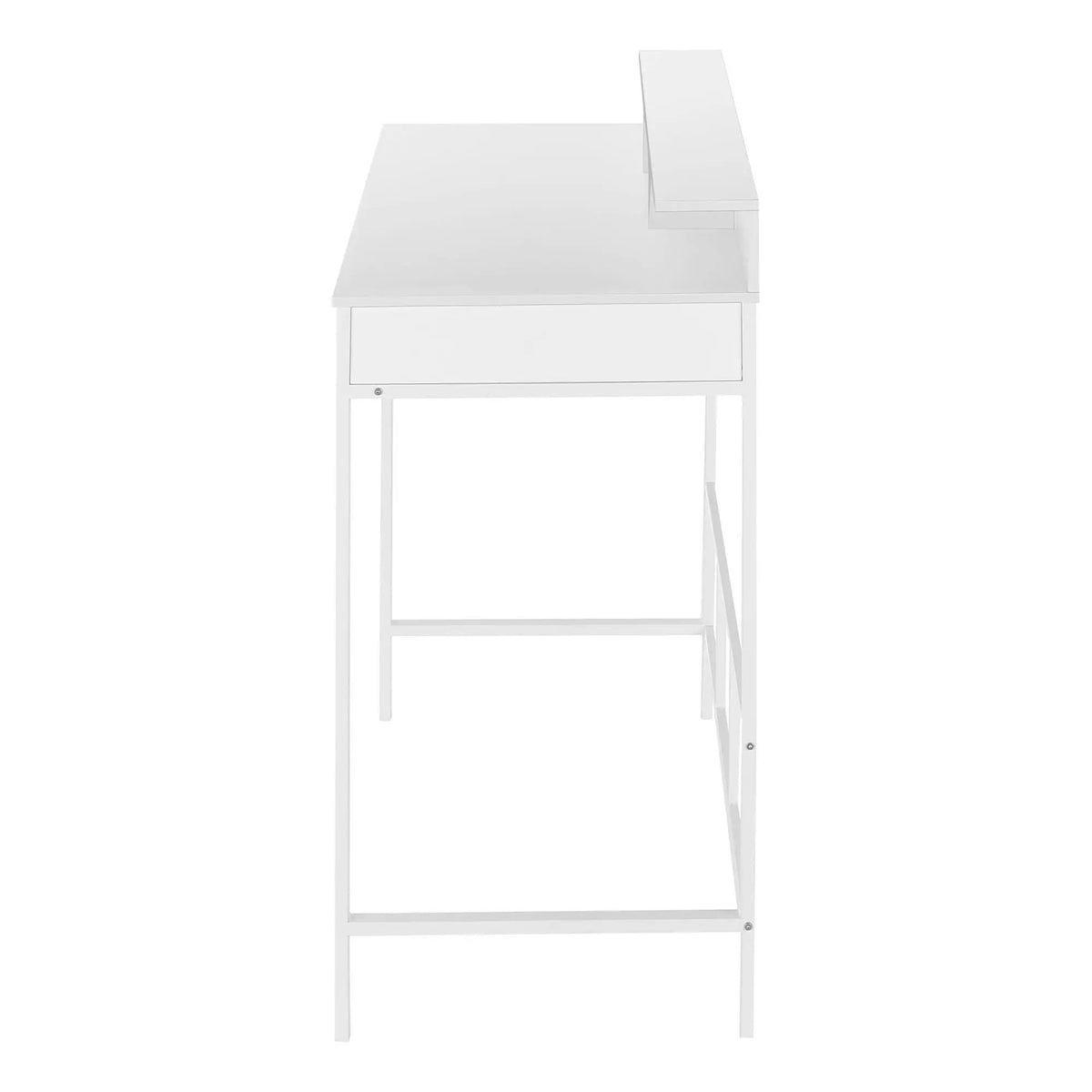 Standing Computer Desk | 47.5 Inch Height | Storage Shelves | Sturdy Metal Legs