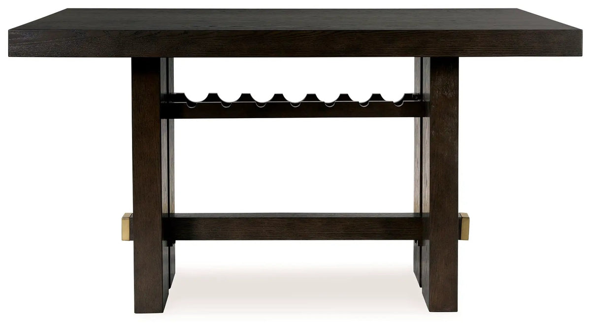 Rectangular Counter Table Set | Dark Oak Finish | Modern Design