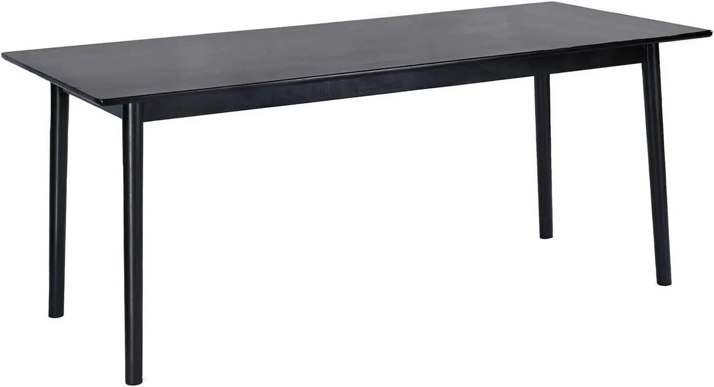 70 Inch Black Solid Oak Dining Table For 6 To 8 People from PriceLows™