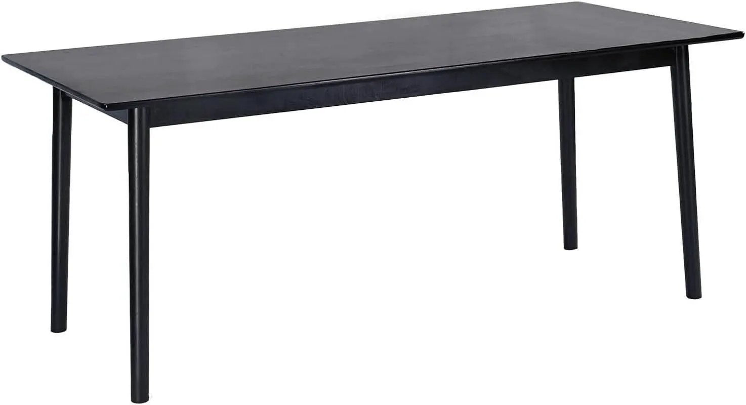 70 Inch Black Solid Oak Dining Table For 6 To 8 People from PriceLows™