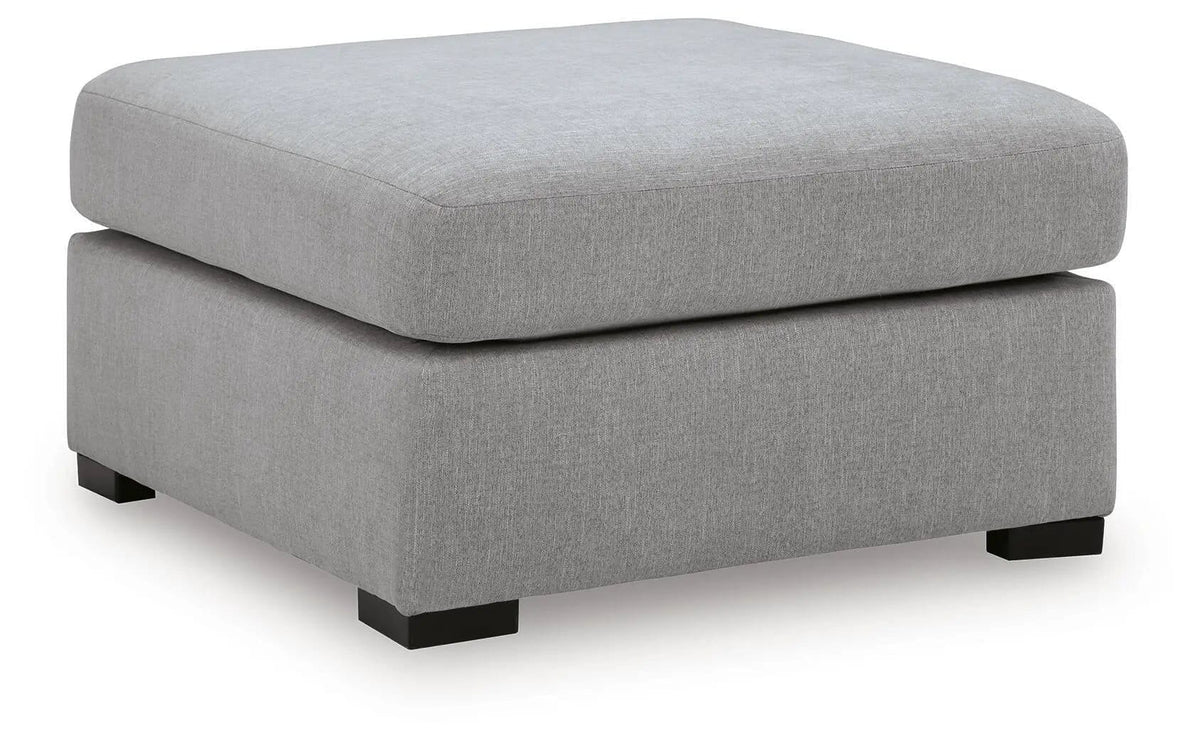 Lakepoint Oversized Accent Ottoman | 36 x 36 x 21 in | Fabric & Wood | Nickel
