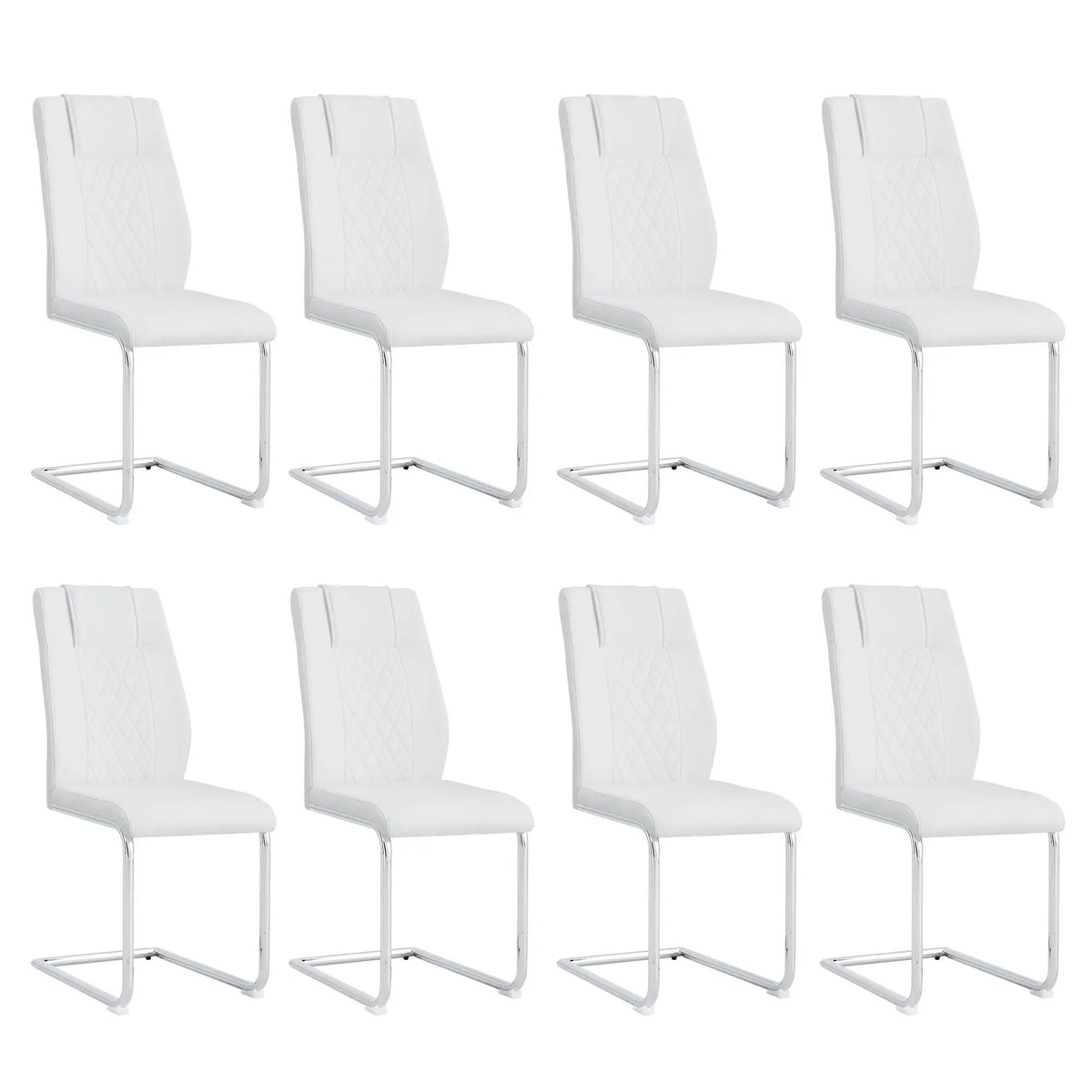 Modern Dining Chairs | Padded Seat | Metal Legs | Anti-Slip Footpads