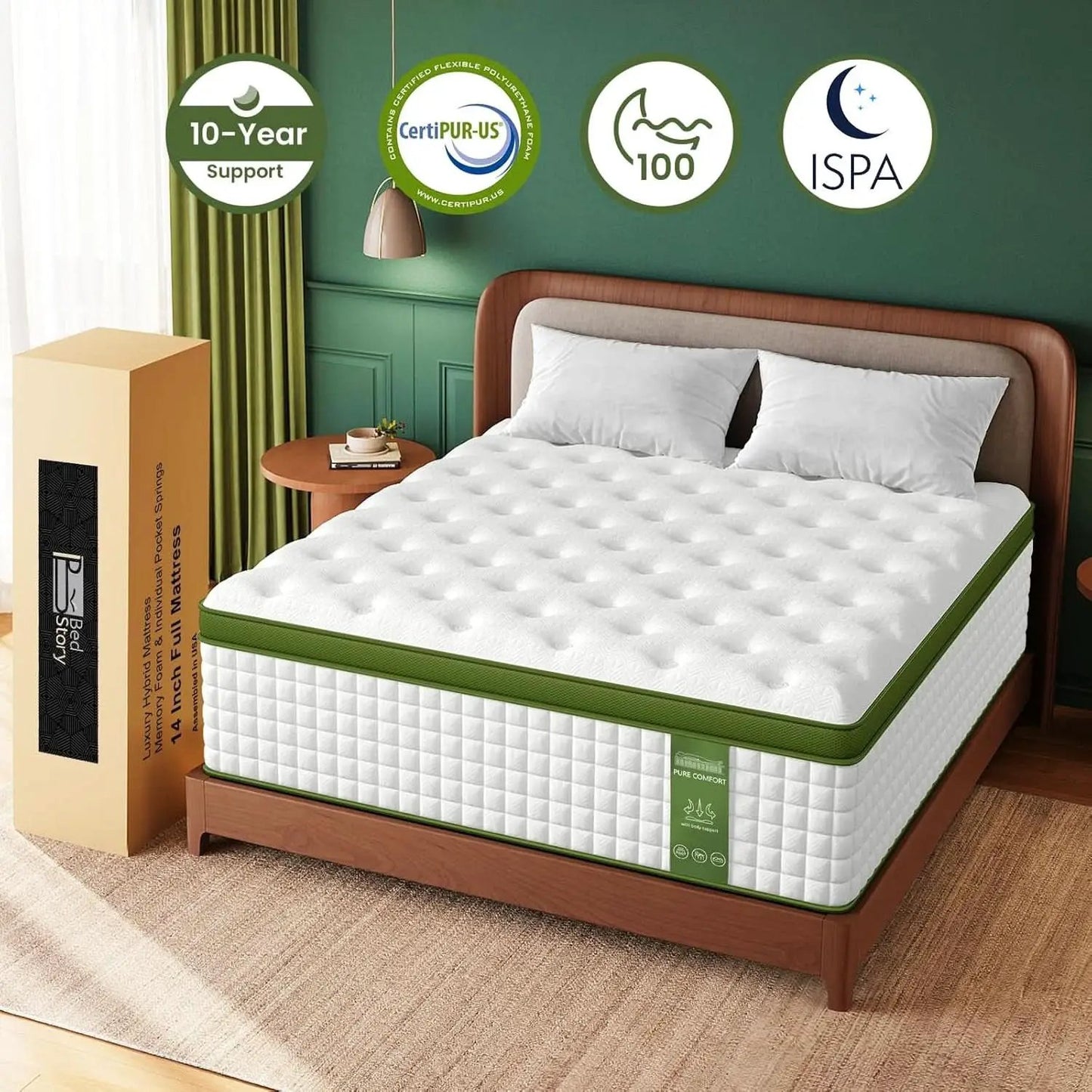 Queen 12 Inch Cooling Gel Mattress With Firm Support from PriceLows™