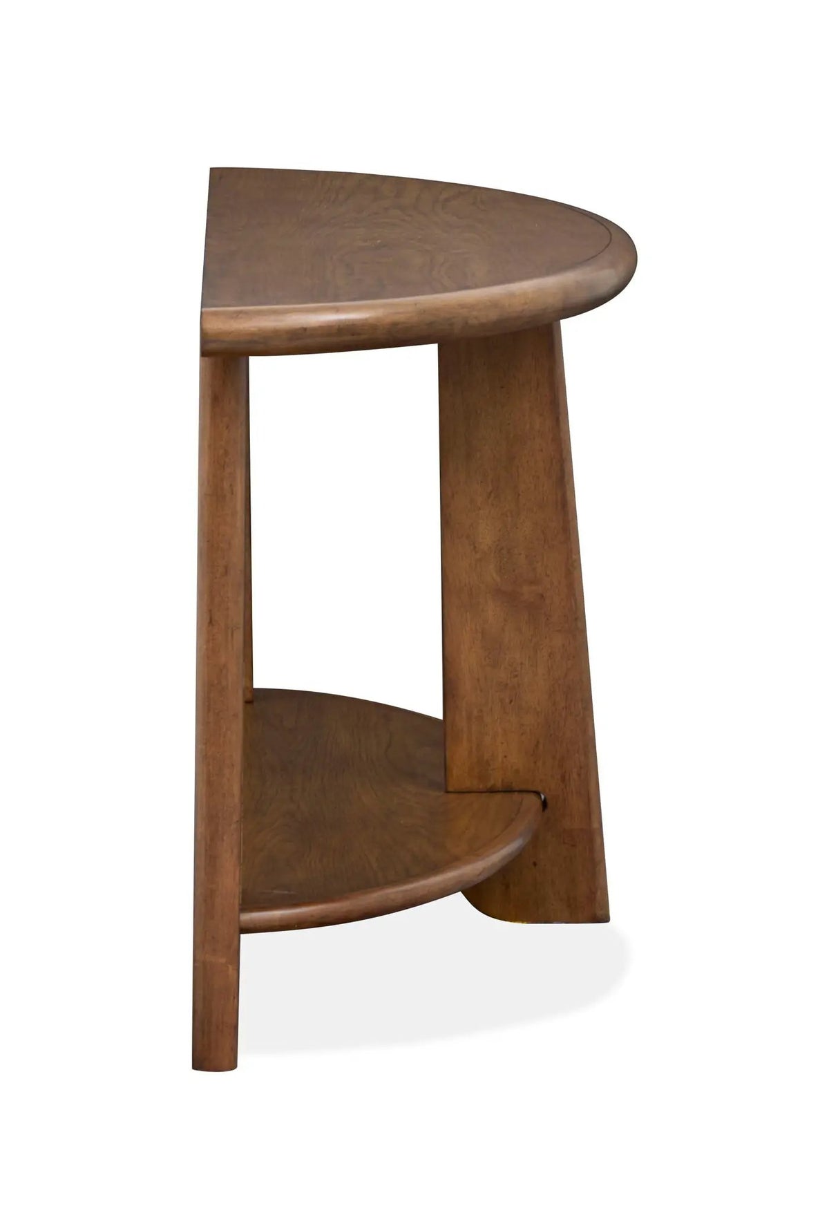 Tanner Demilune Sofa Table | Tawny Brown Finish | Okume Veneer And Hardwood | 54 Inch Width