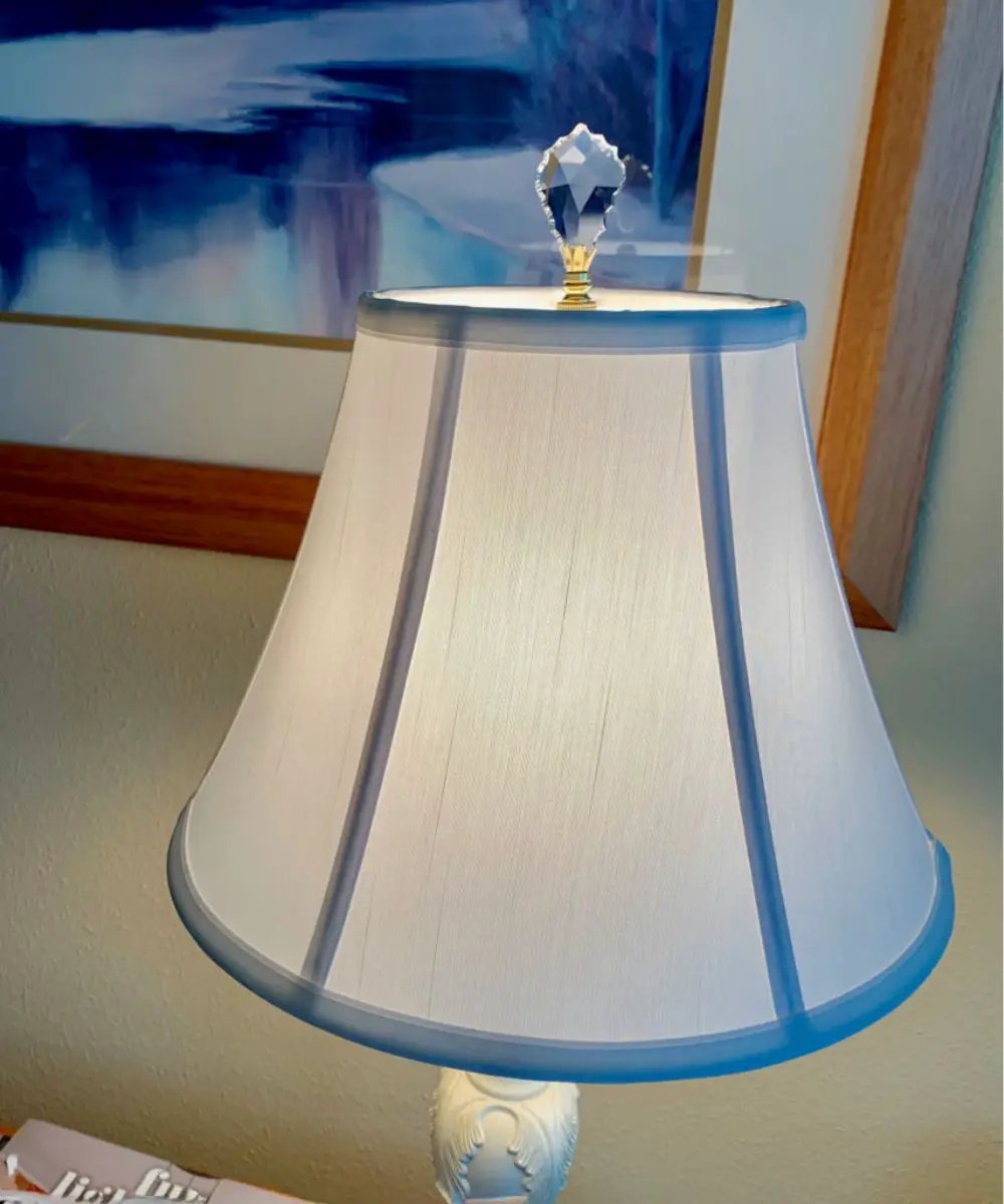 Lamp Finial | Crystal Gothic Cross | Brass Base | 2.75 Inches
