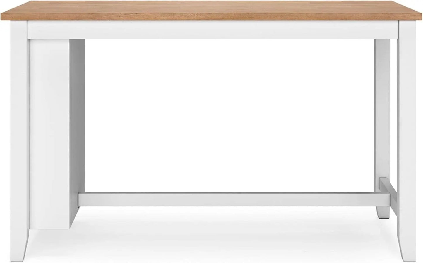 Farmhouse Counter Height Dining Table 3 Shelves Light Brown from PriceLows™