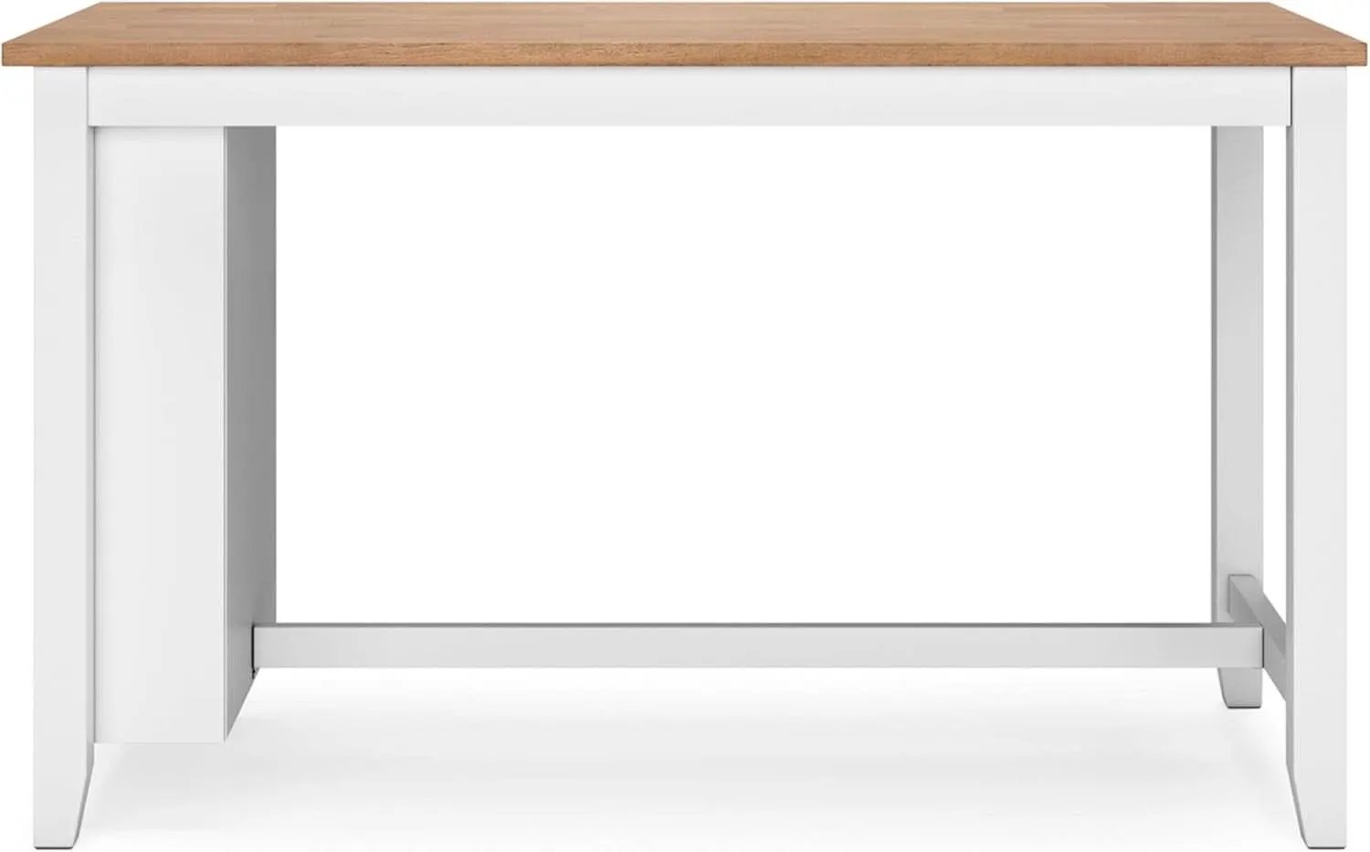 Farmhouse Counter Height Dining Table 3 Shelves Light Brown from PriceLows™