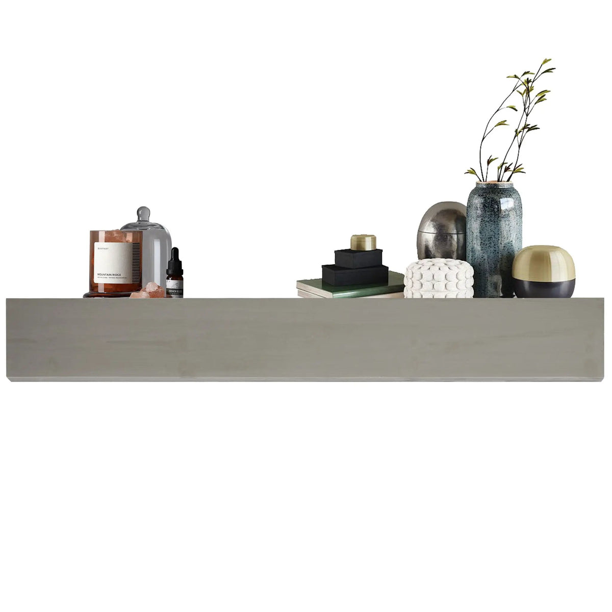 Fireplace Mantel Floating Shelf | 50 Lb Heavy Duty | Rustic Modern