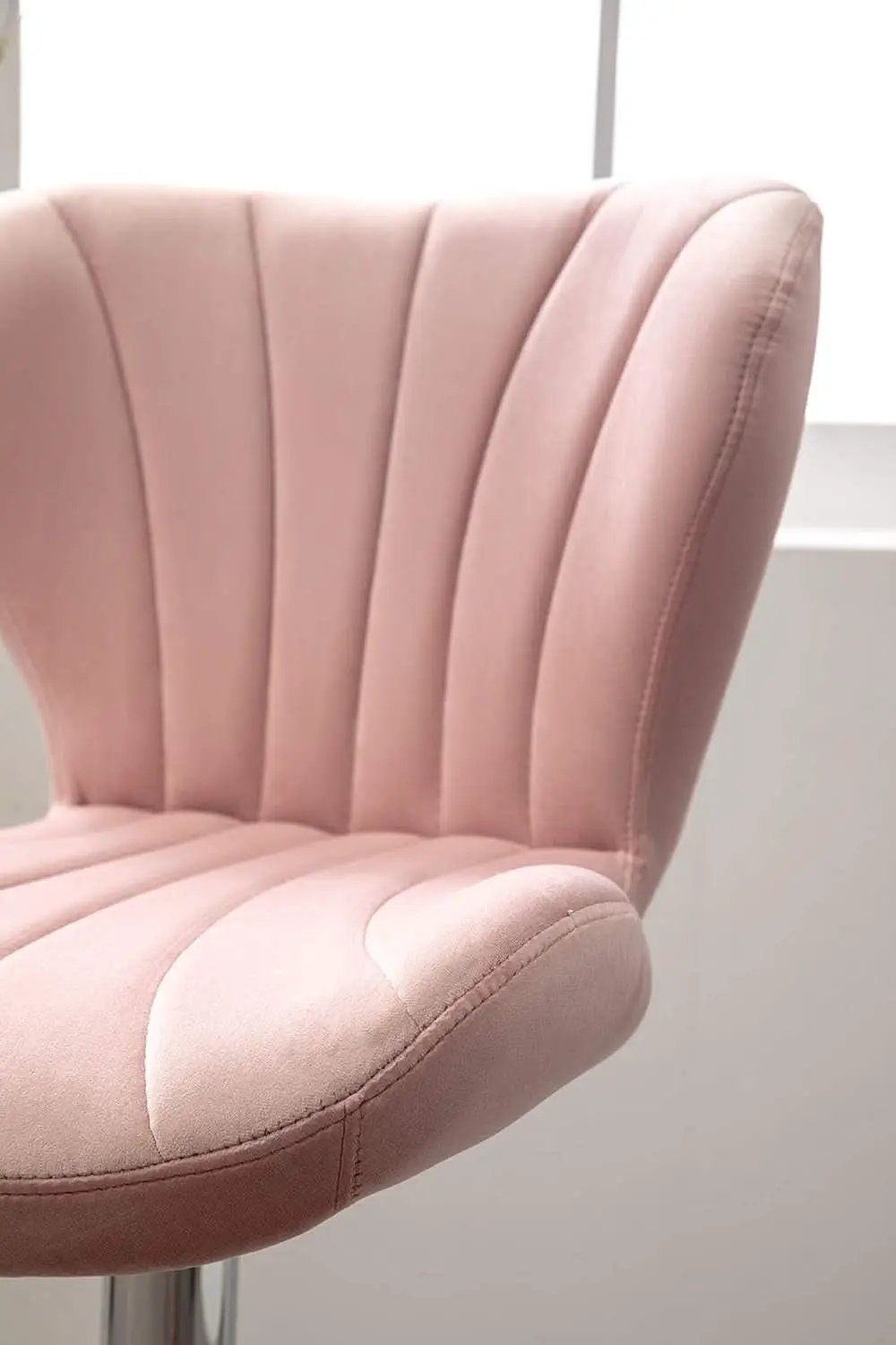 Pink Velvet Adjustable Swivel Barstools Set Of Two from PriceLows™
