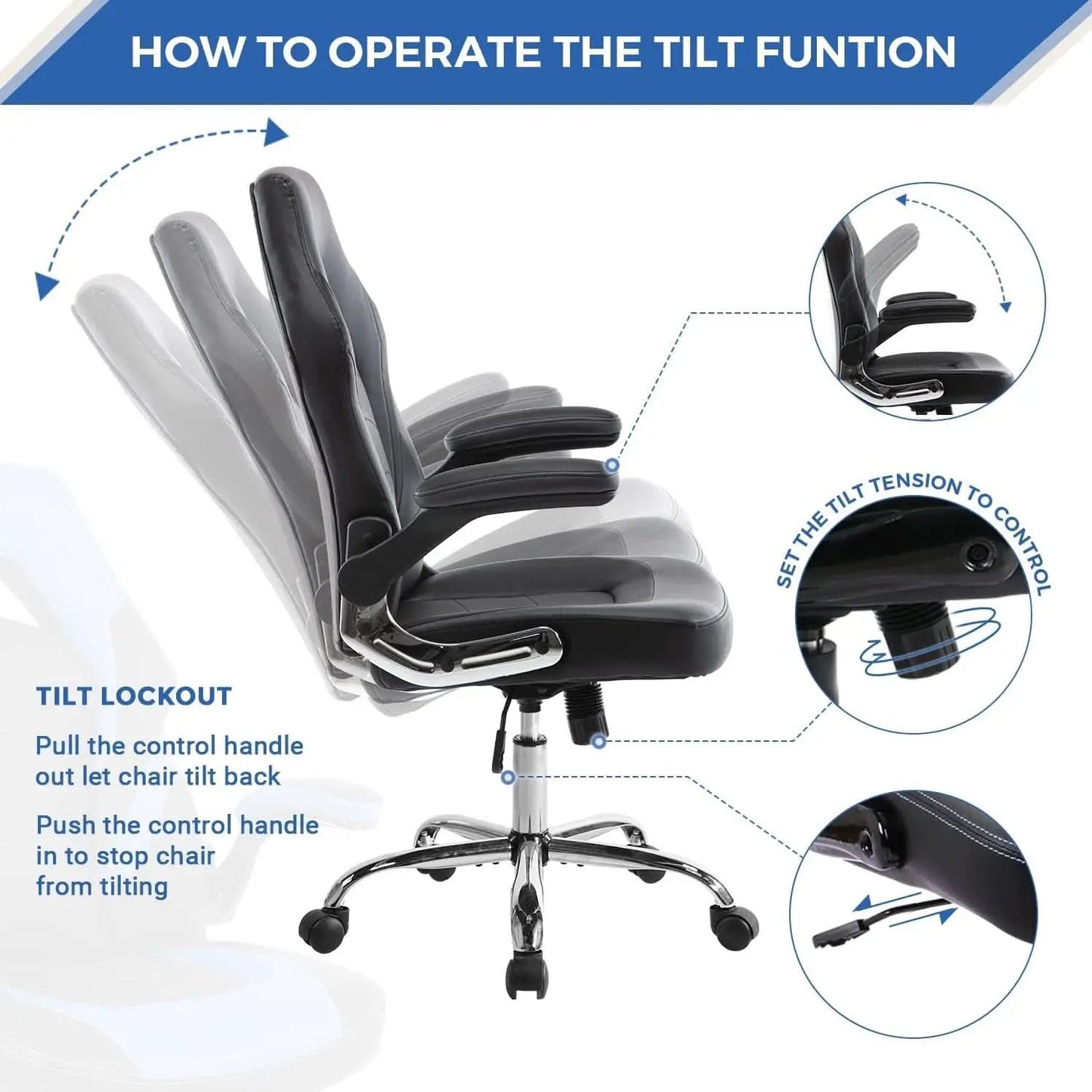 Ergonomic Gaming Chair With Height Adjustability Black from PriceLows™