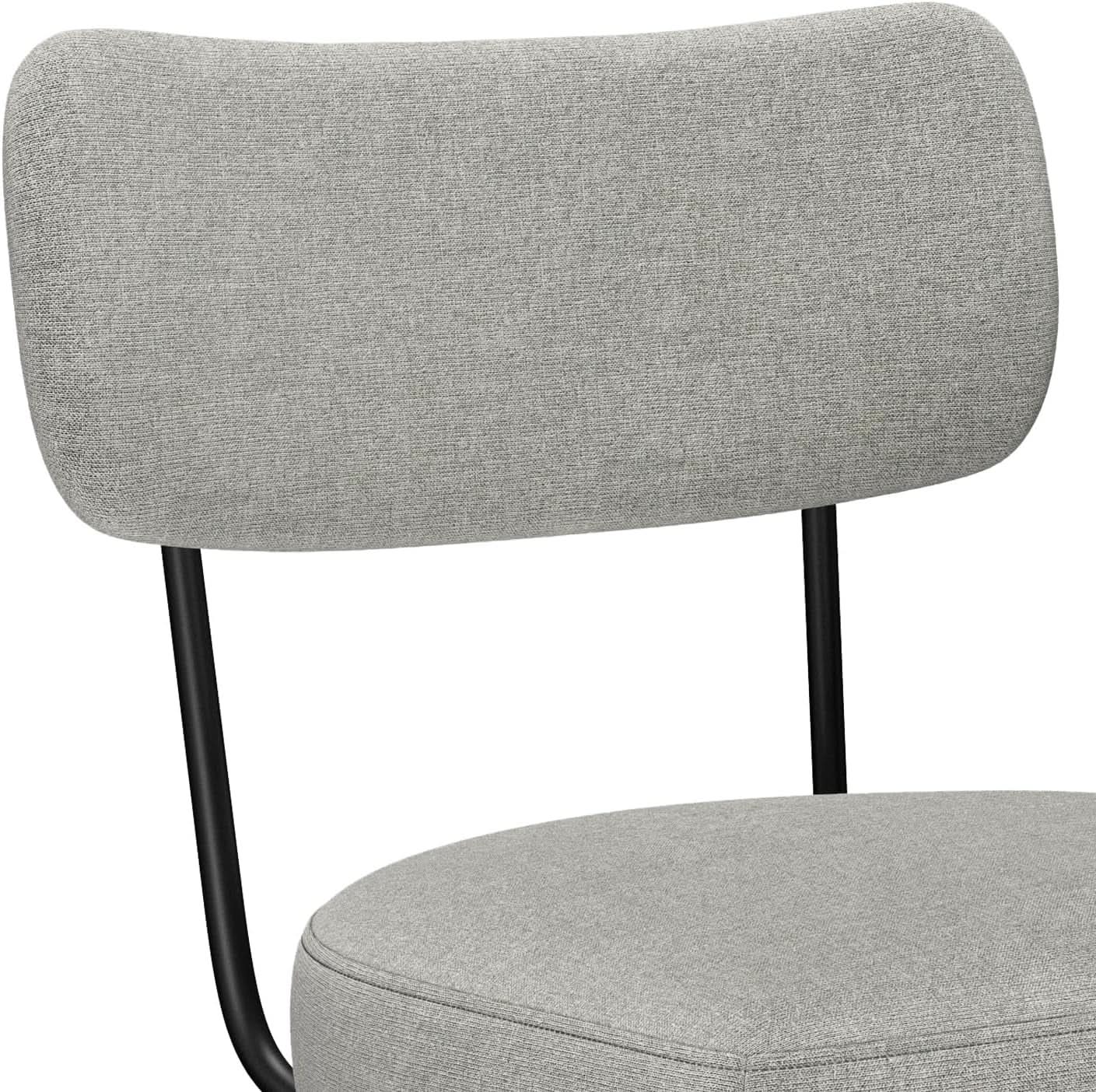 Giselle Swivel Bar Stools Set 2 29 Inch Upholstered Light Grey from PriceLows™